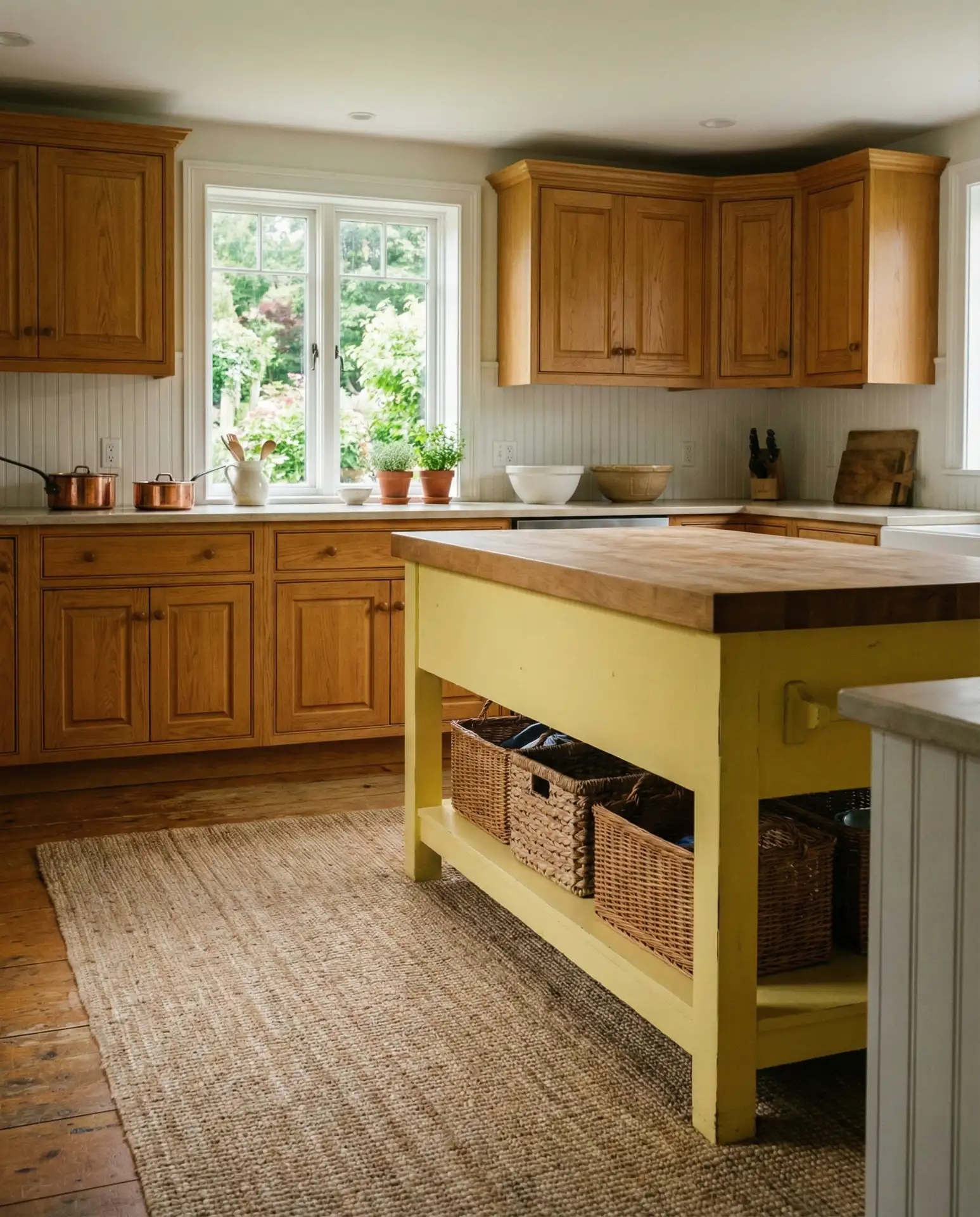 Lemon Yellow Kitchen with Natural Wood 1