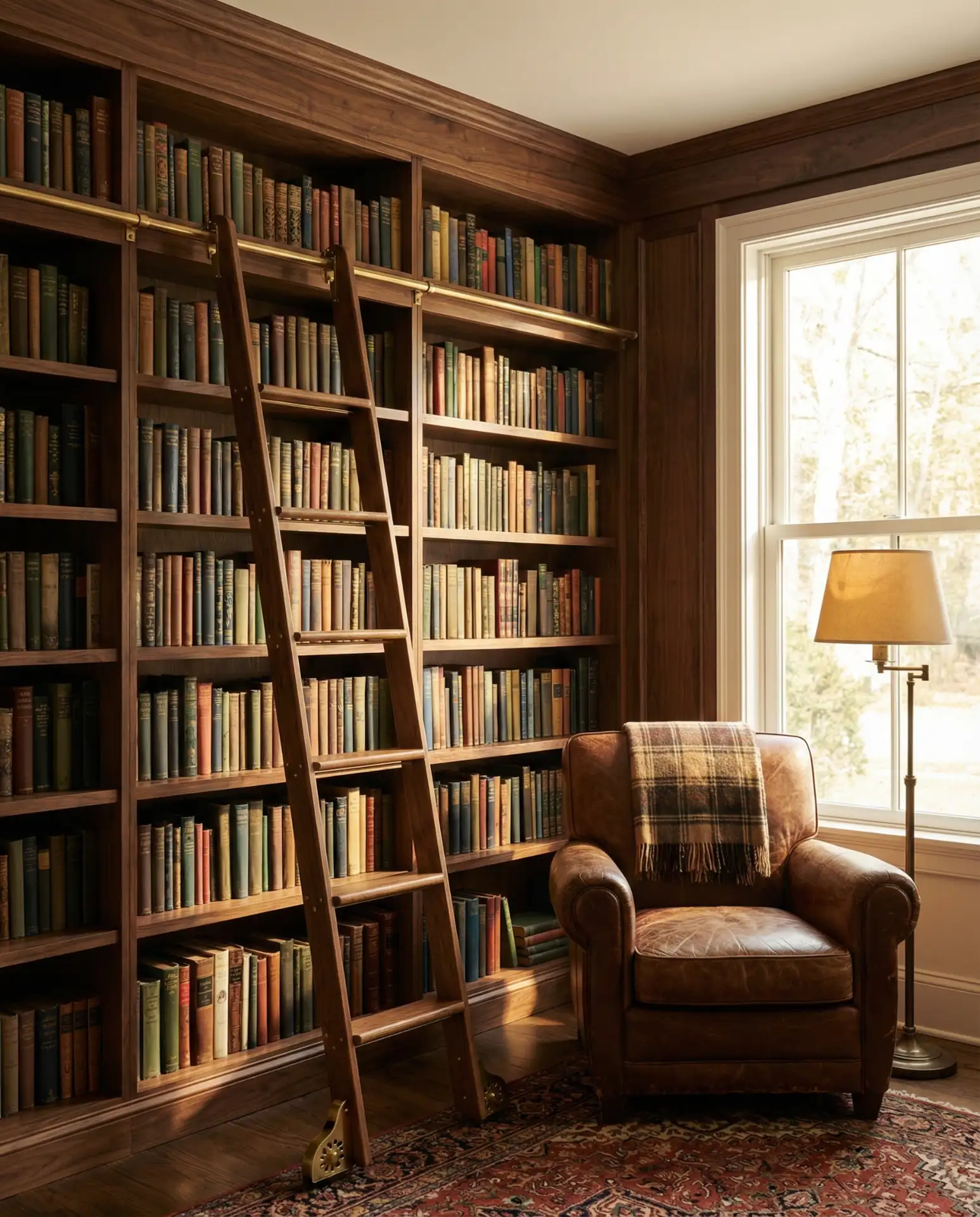 Library Ladder for Tall Shelving Drama 1