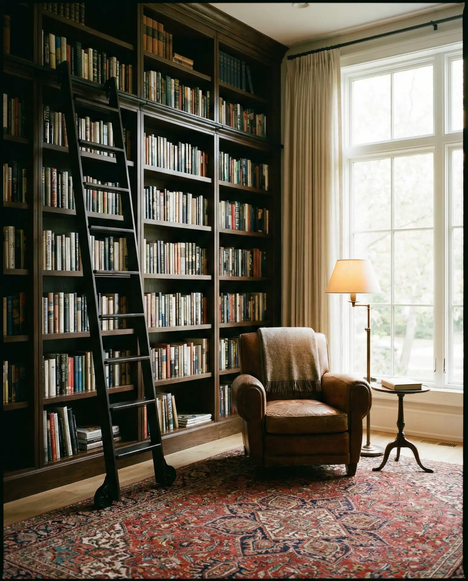 Library Ladder for Tall Shelving Drama 2