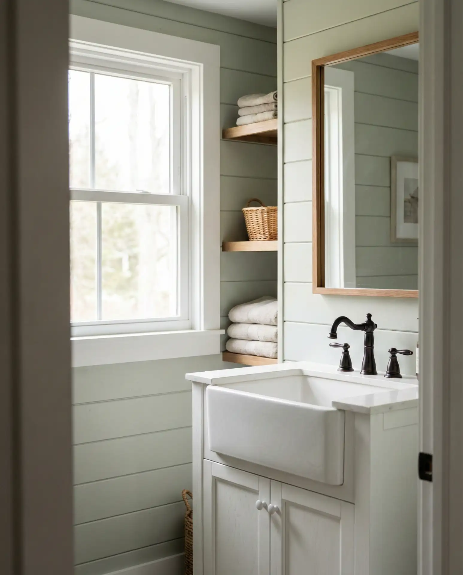 Light Sage Shiplap Walls 1