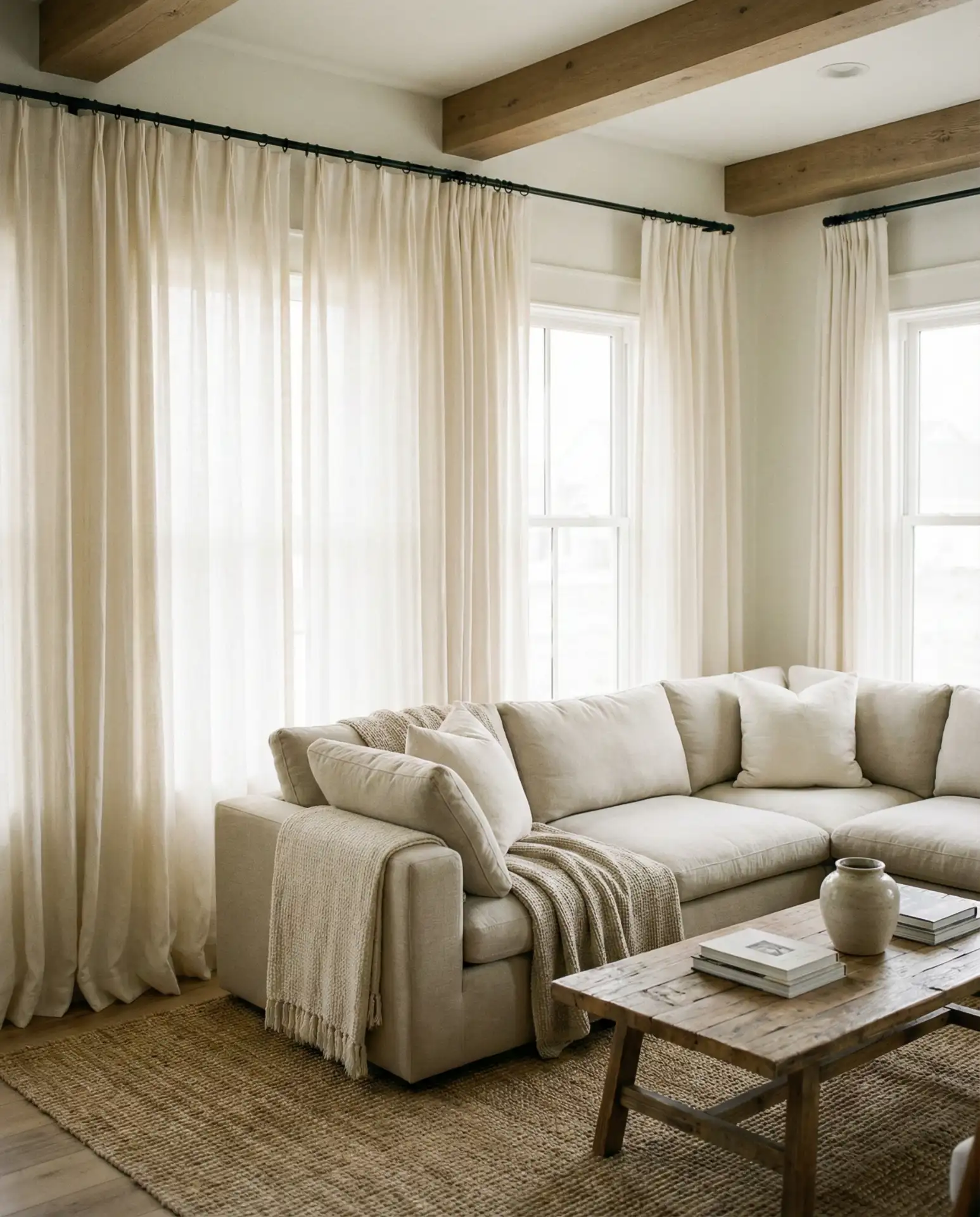 Linen Curtains for Soft Light Filtering 2