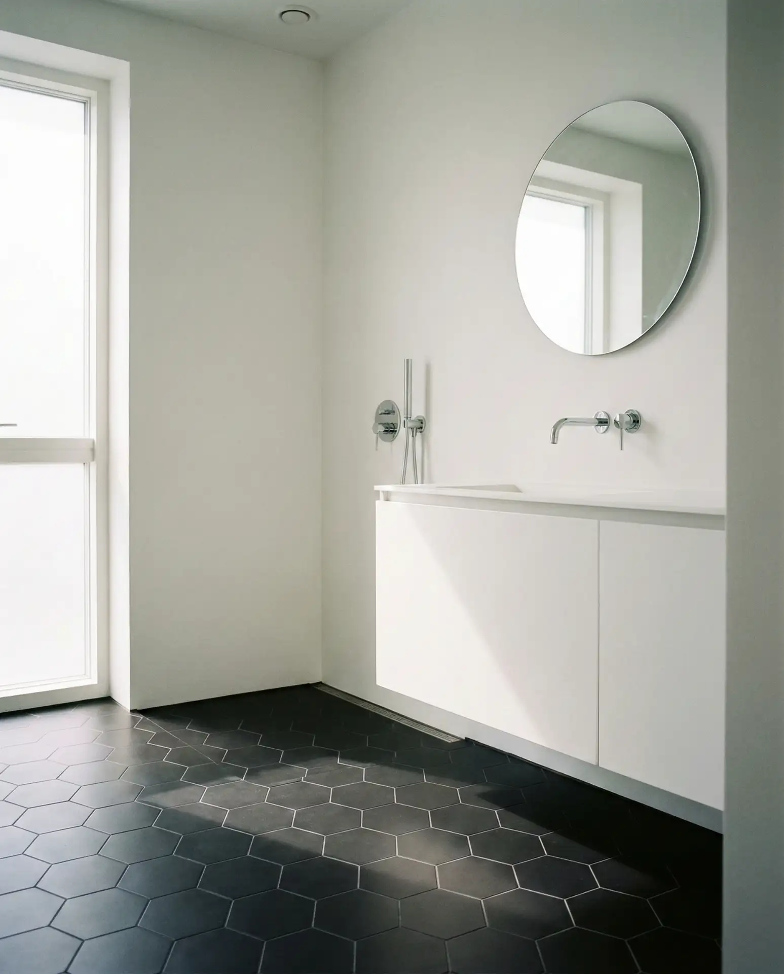 Matte Black Hexagon Tiles for Edgy Minimalism 1