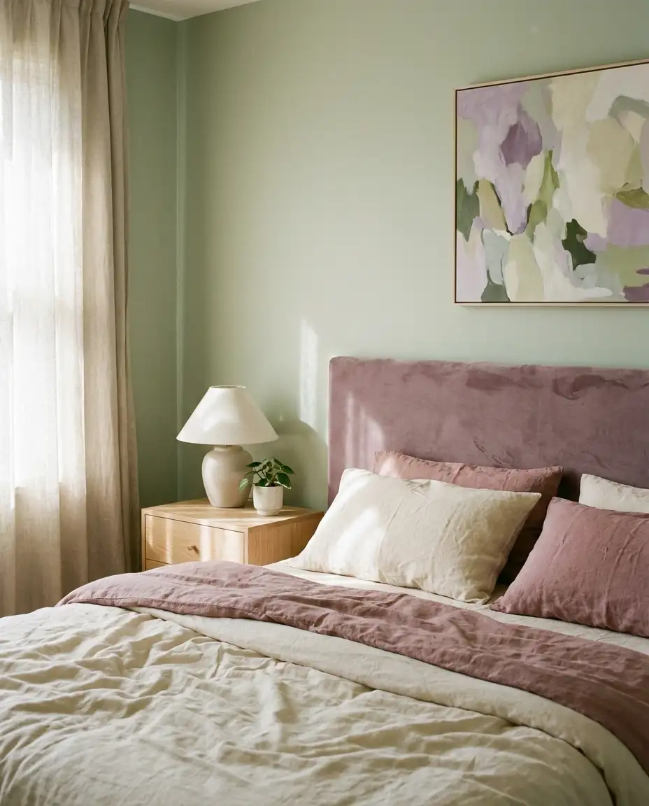 Mauve and Green Soft Sophistication 1