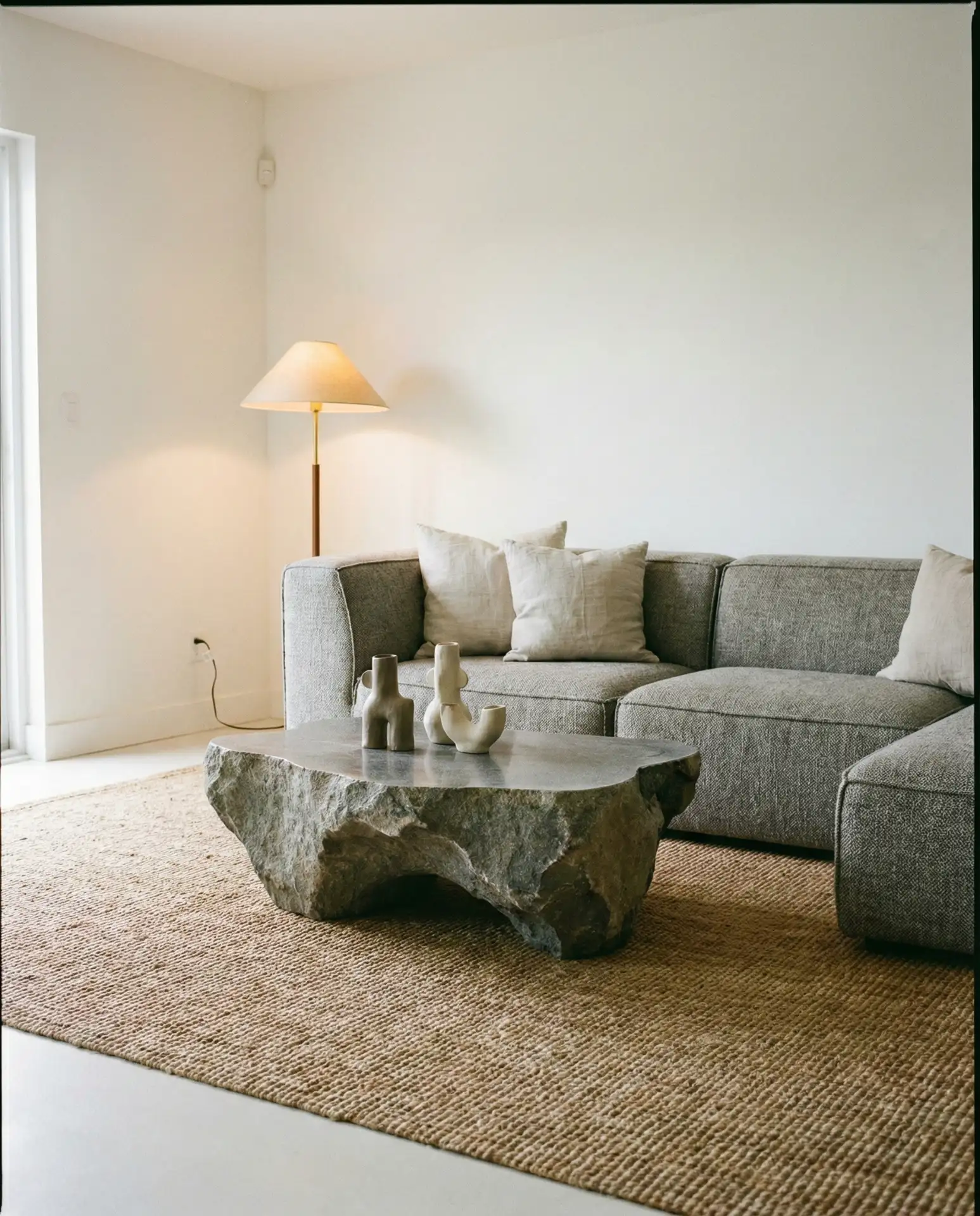 Minimalist Coffee Table with Organic Shapes 2