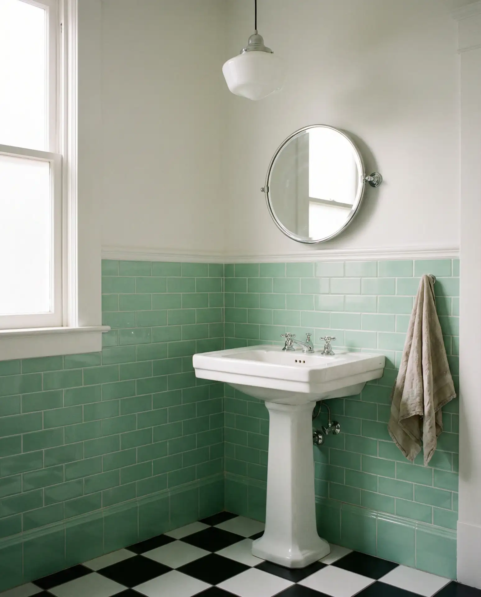 Mint Green Retro Bathroom 1