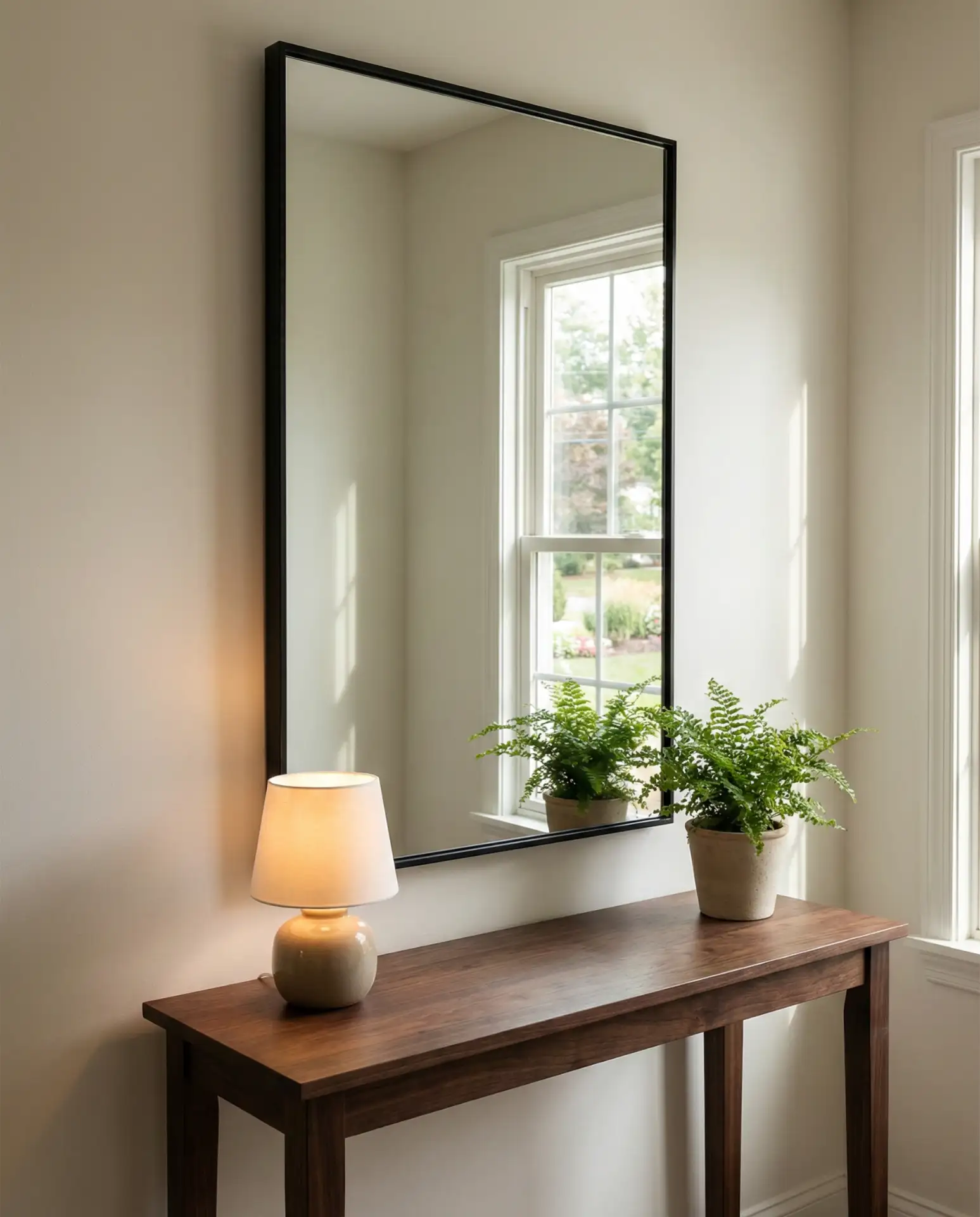 Mirror Above Entry Table for Depth 1