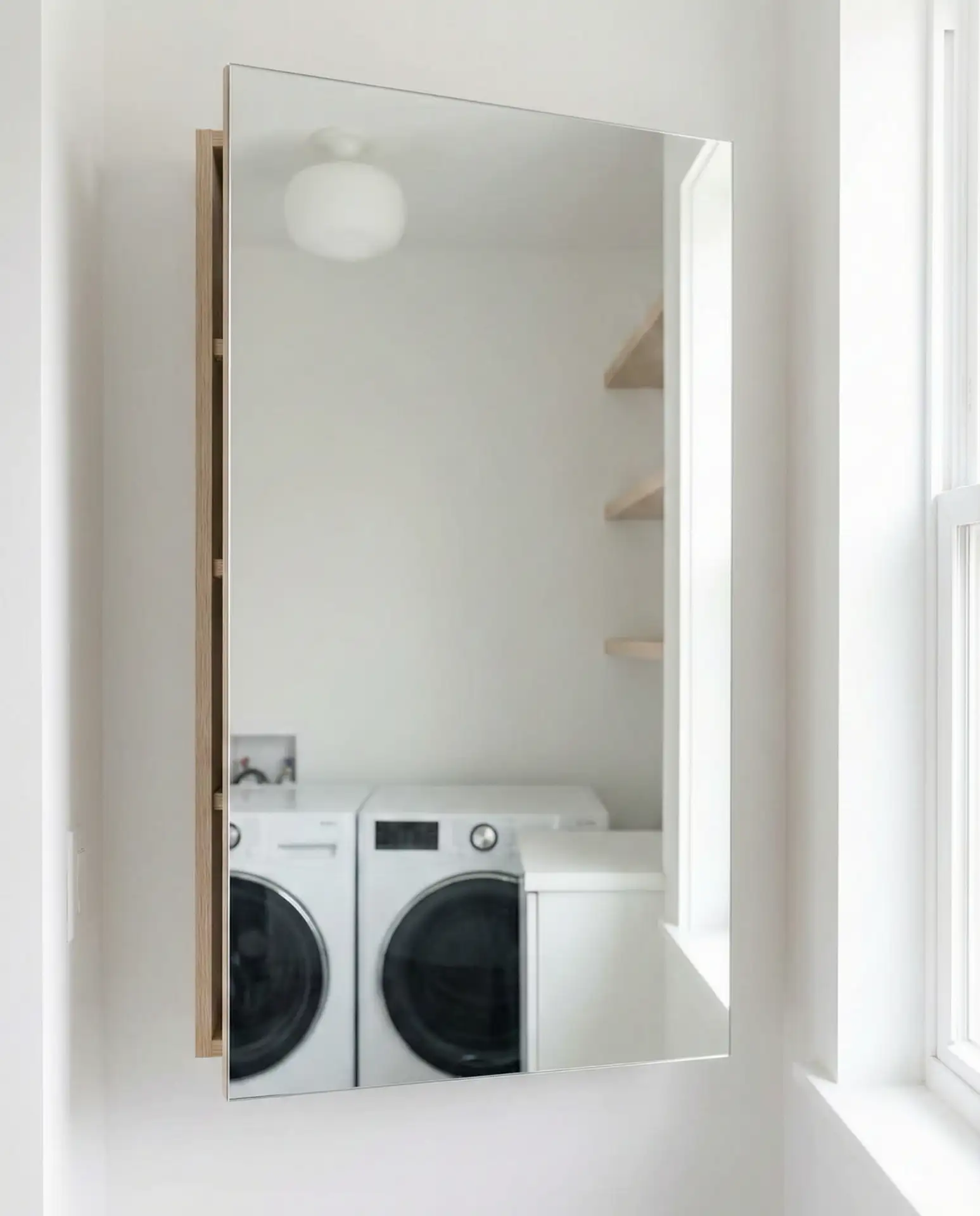 Mirrored Cabinet Door to Reflect Light 2