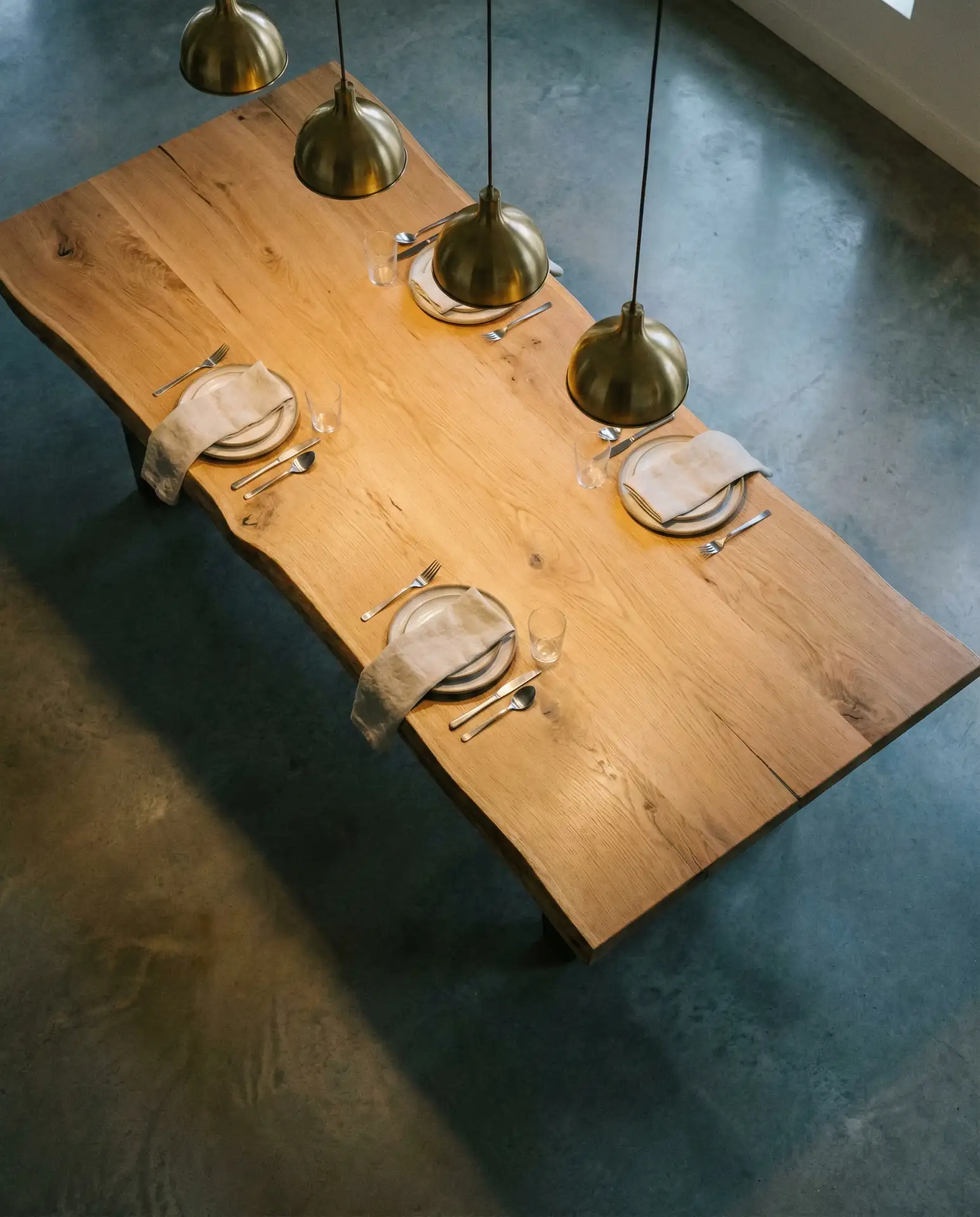 Modern Luxury Wood Dining Table with Live Edge 1