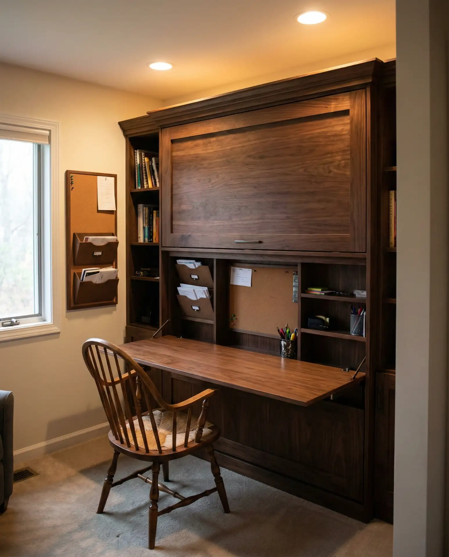 Murphy Bed with Built-In Desk for Multi-Use Rooms 2