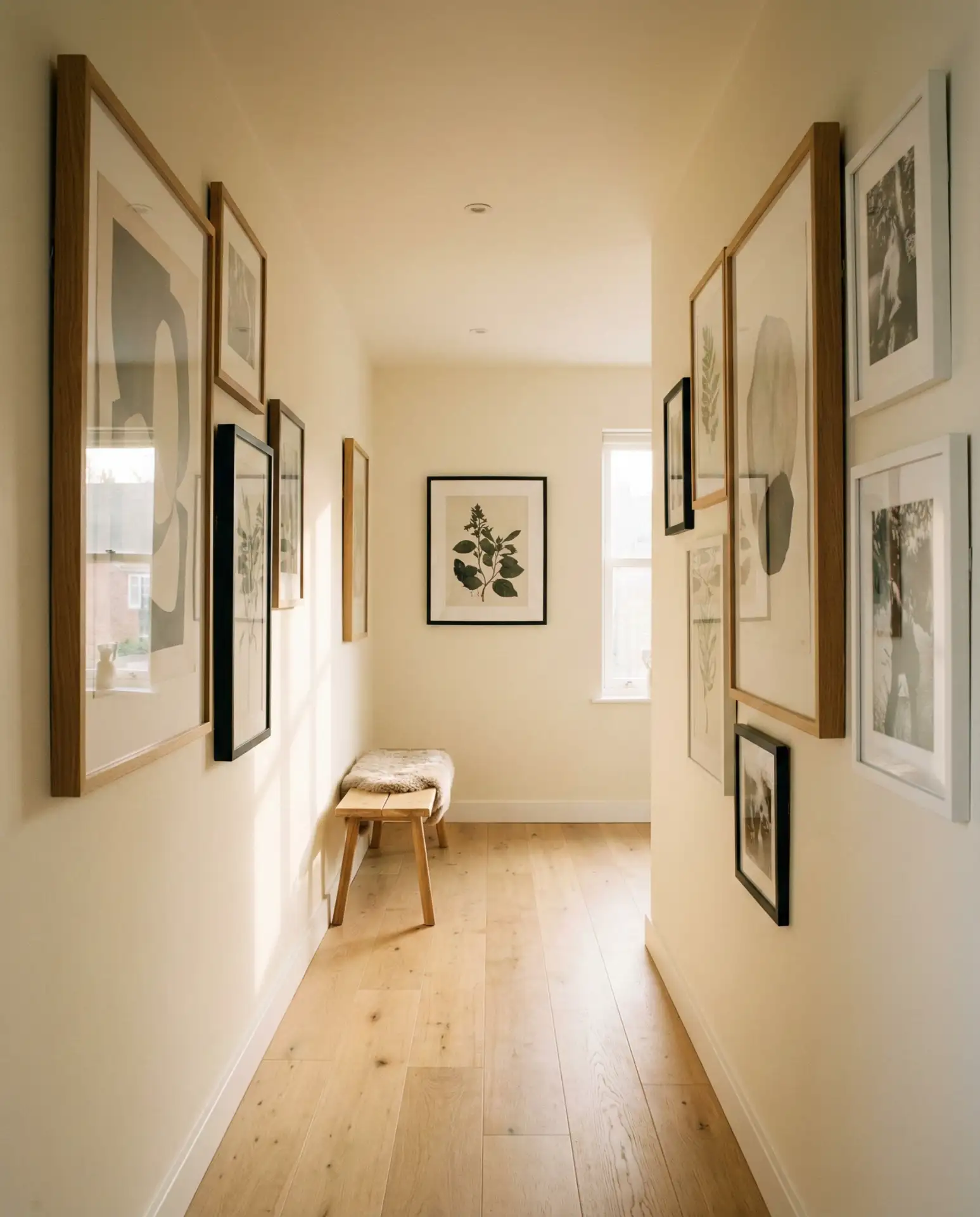 Narrow Gallery Wall with Oversized Frames 2