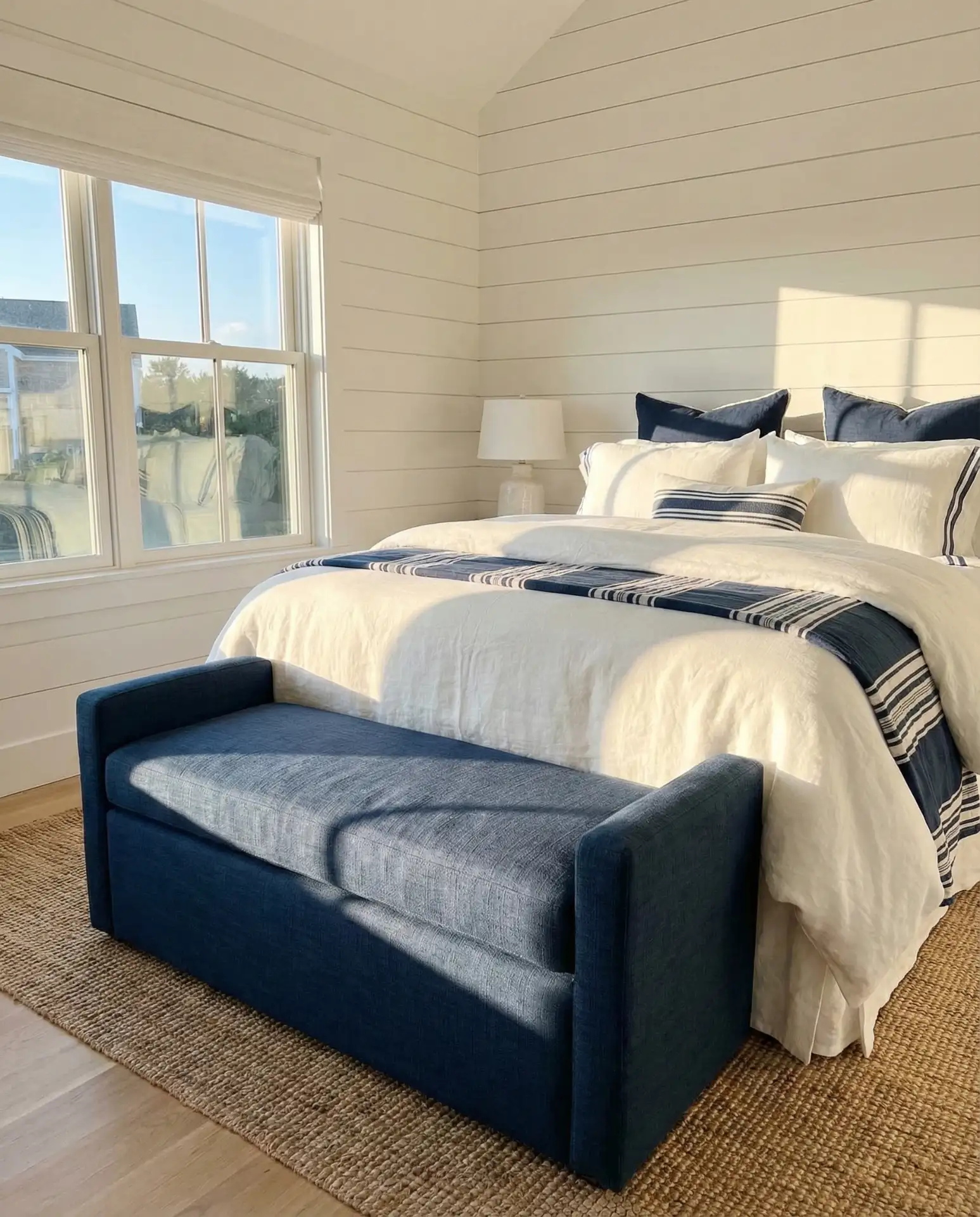 Navy Blue and White Coastal Contrast 1