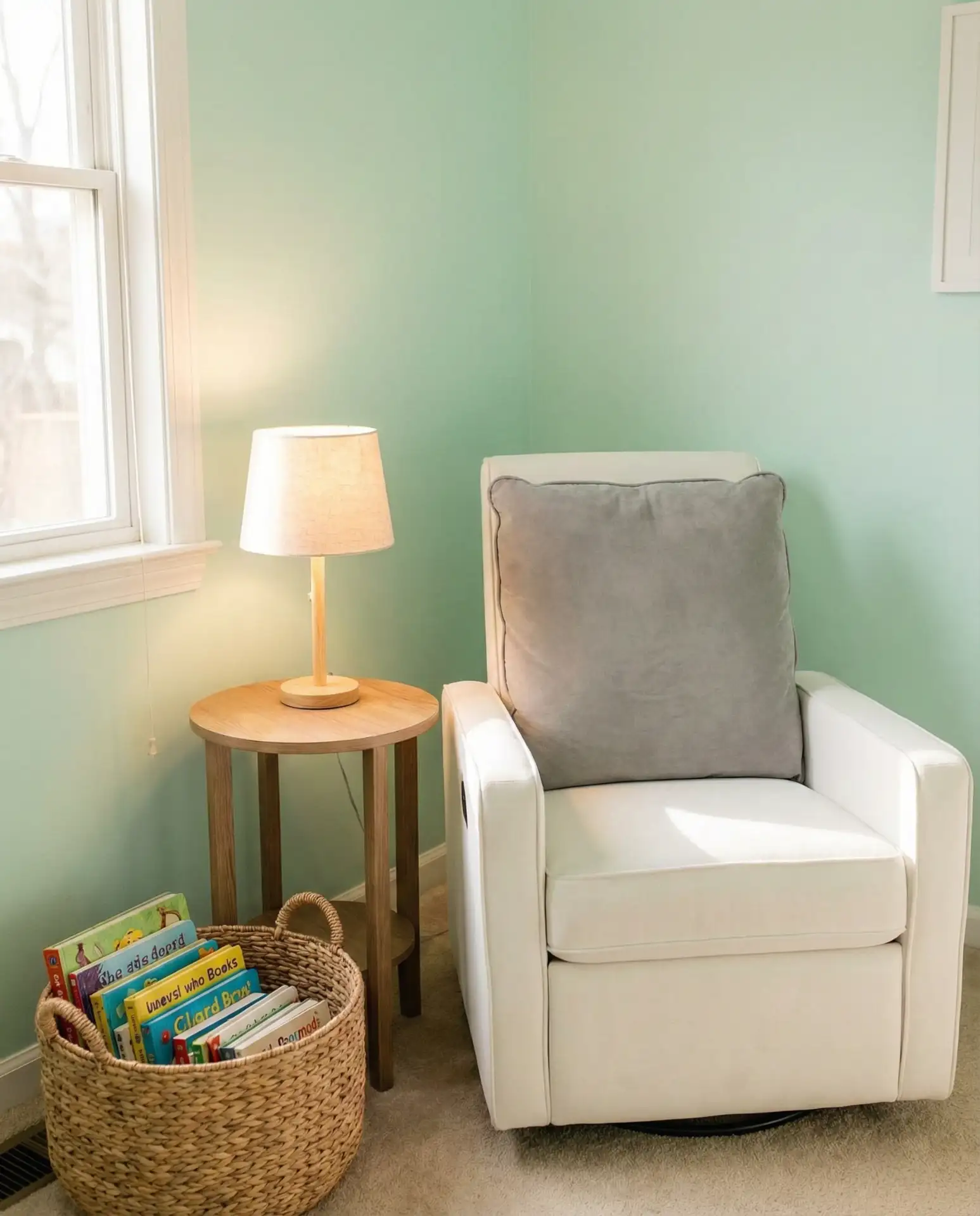 Nursery Corner with Soft Lighting and a Glider 2
