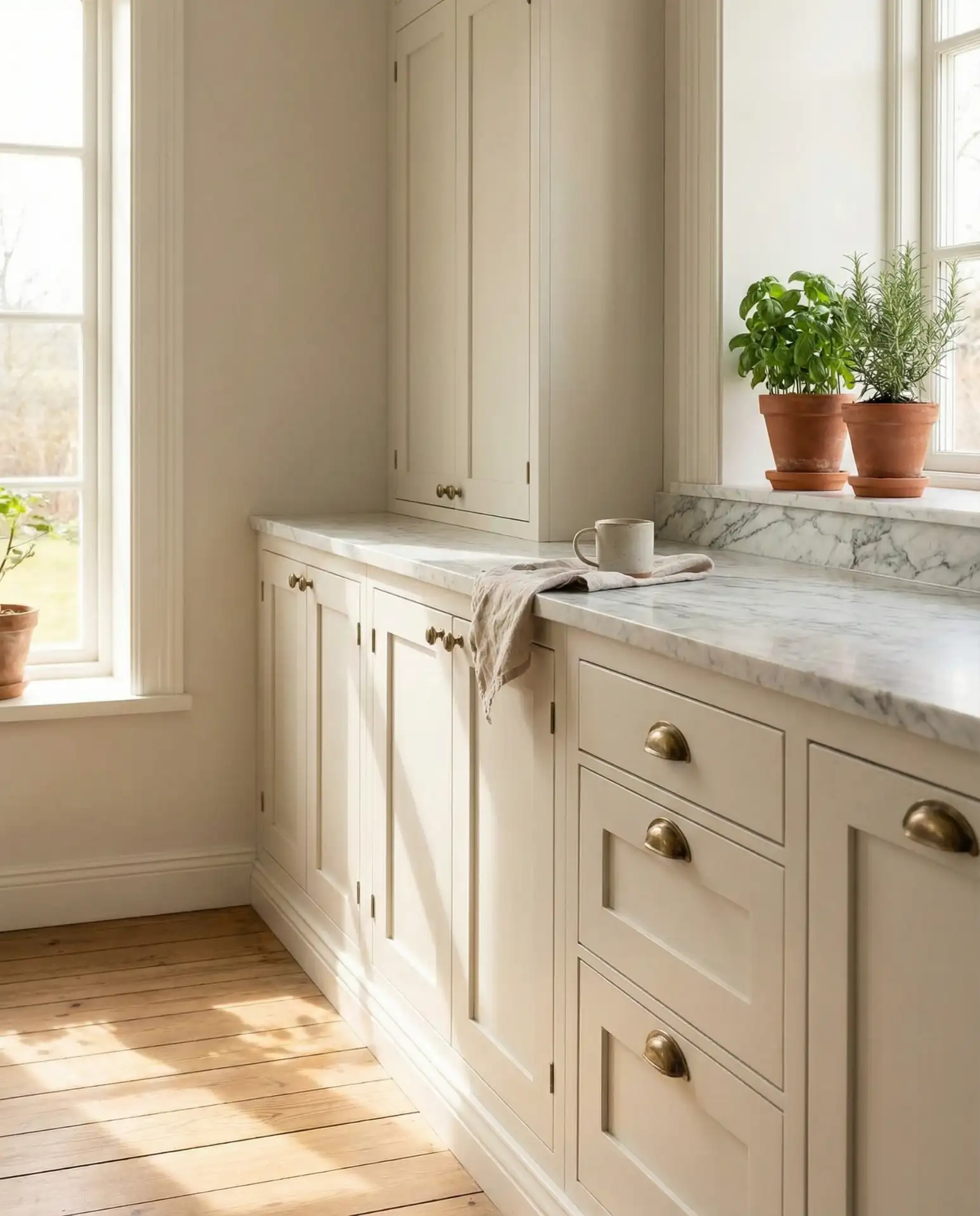 Off-White Cabinets with Warm Undertones 1