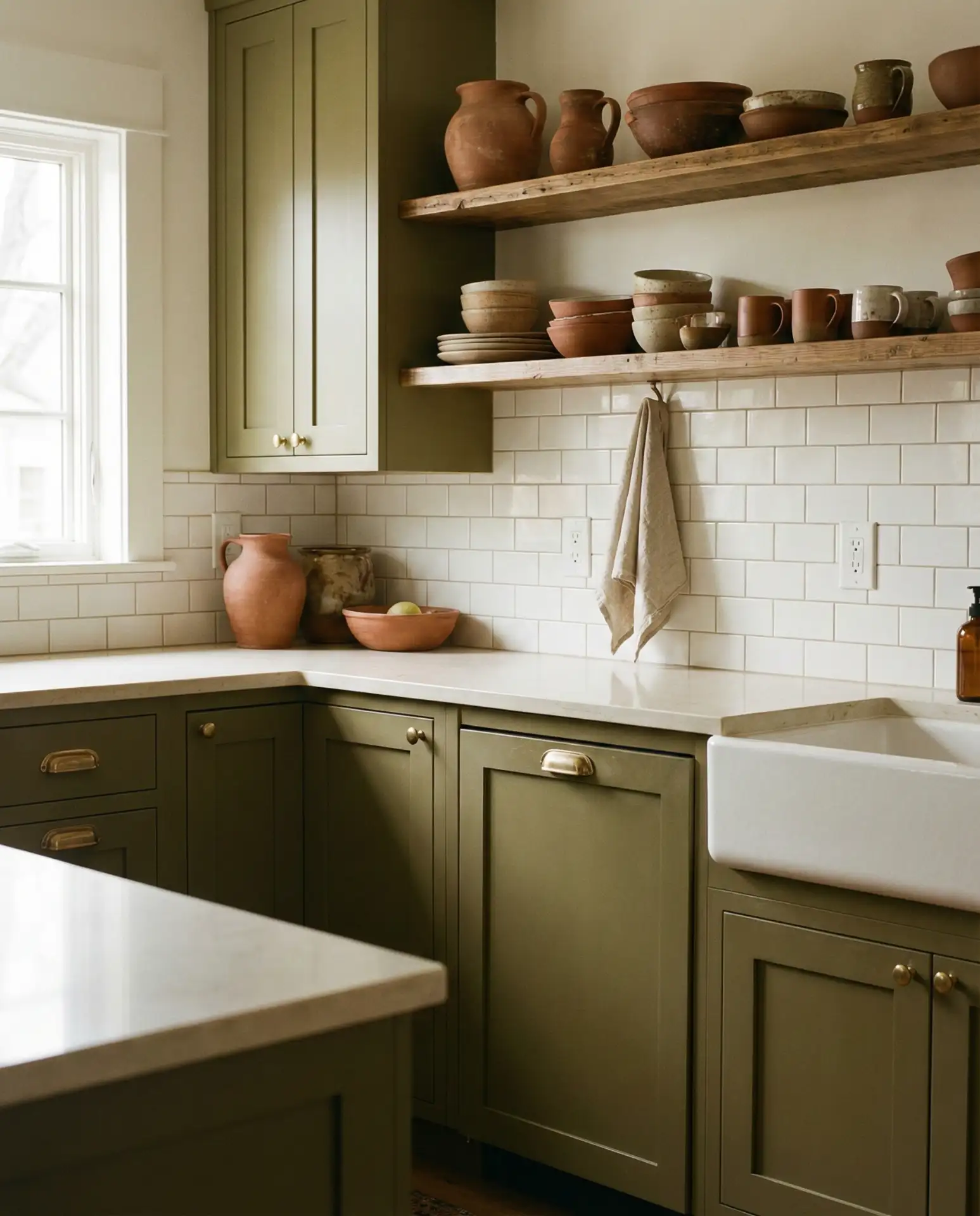 Olive Green and Cream 1