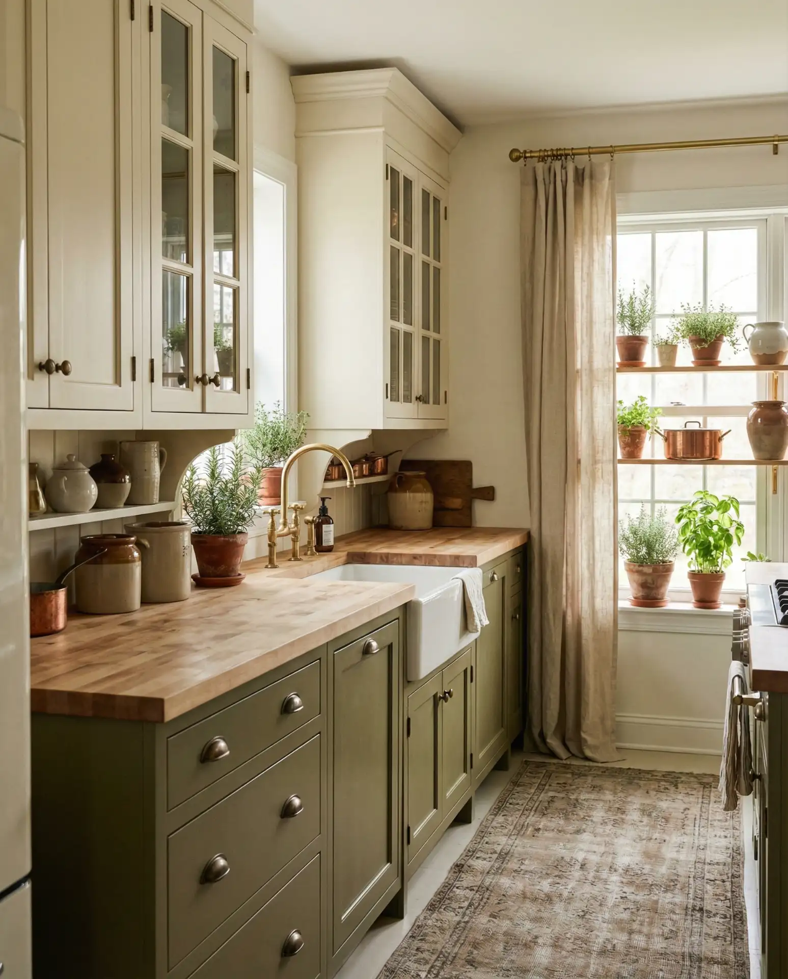 Olive Green and Cream 2