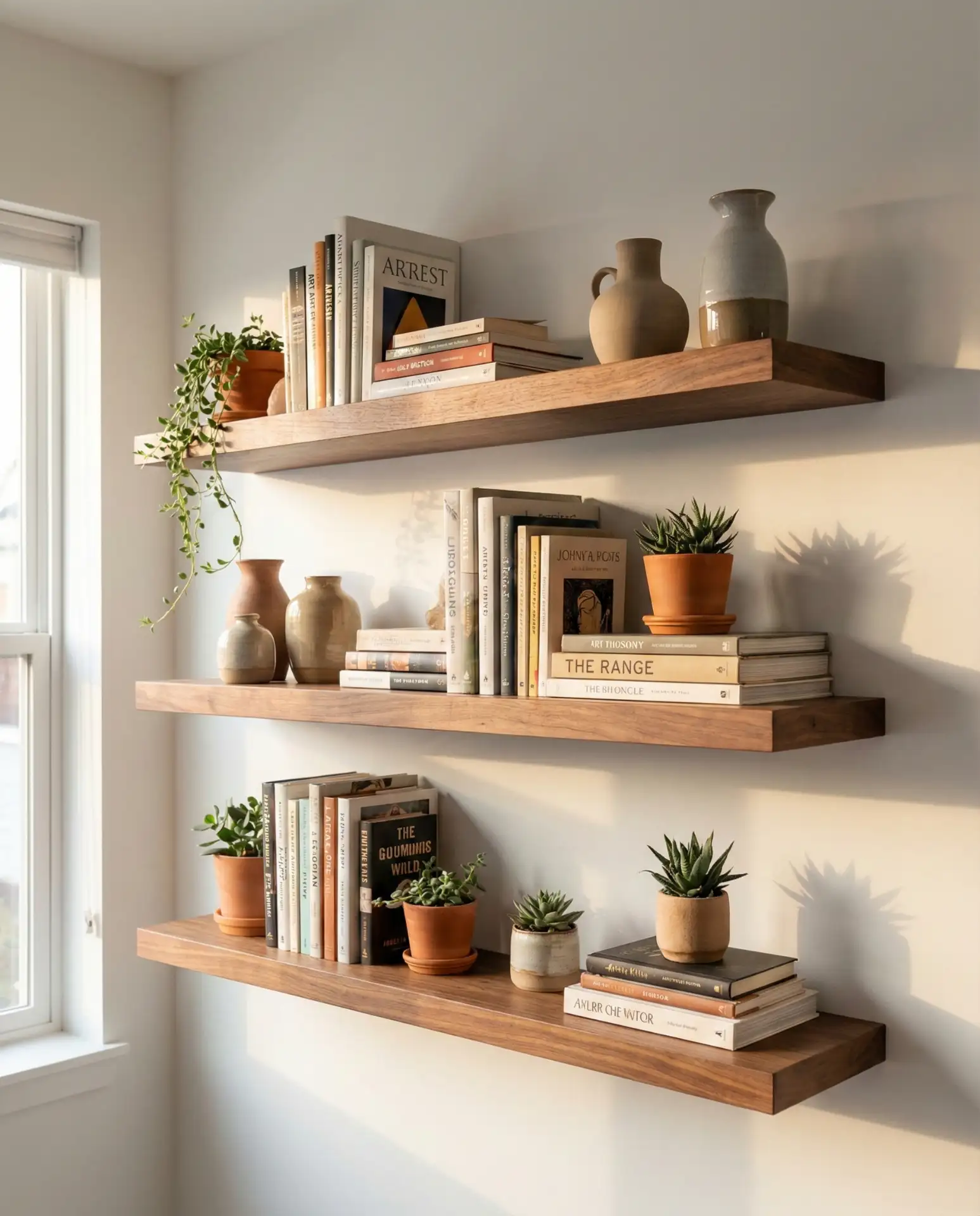Open Shelving with Warm Wood Tones 2