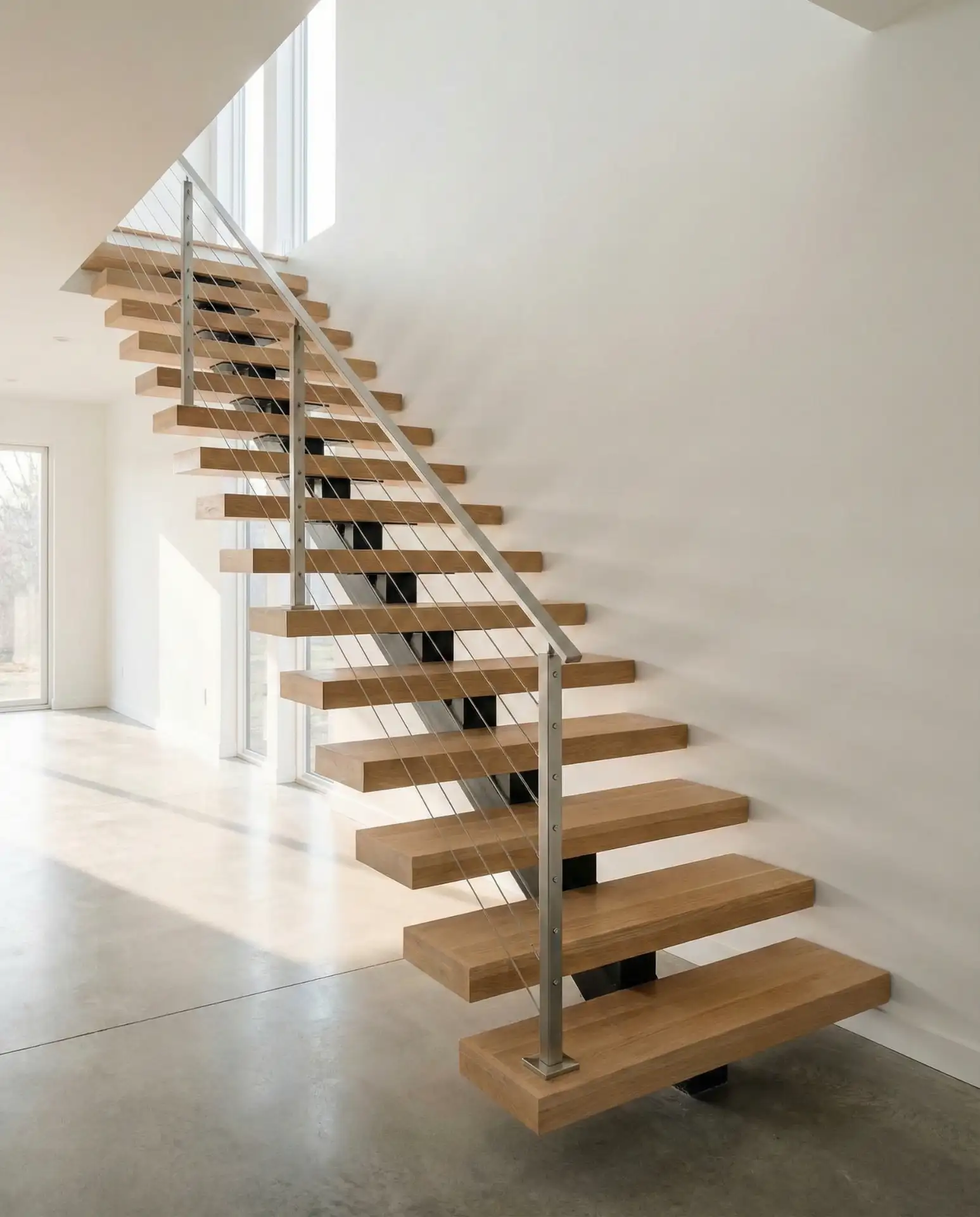 Open Staircase with Floating Treads 1