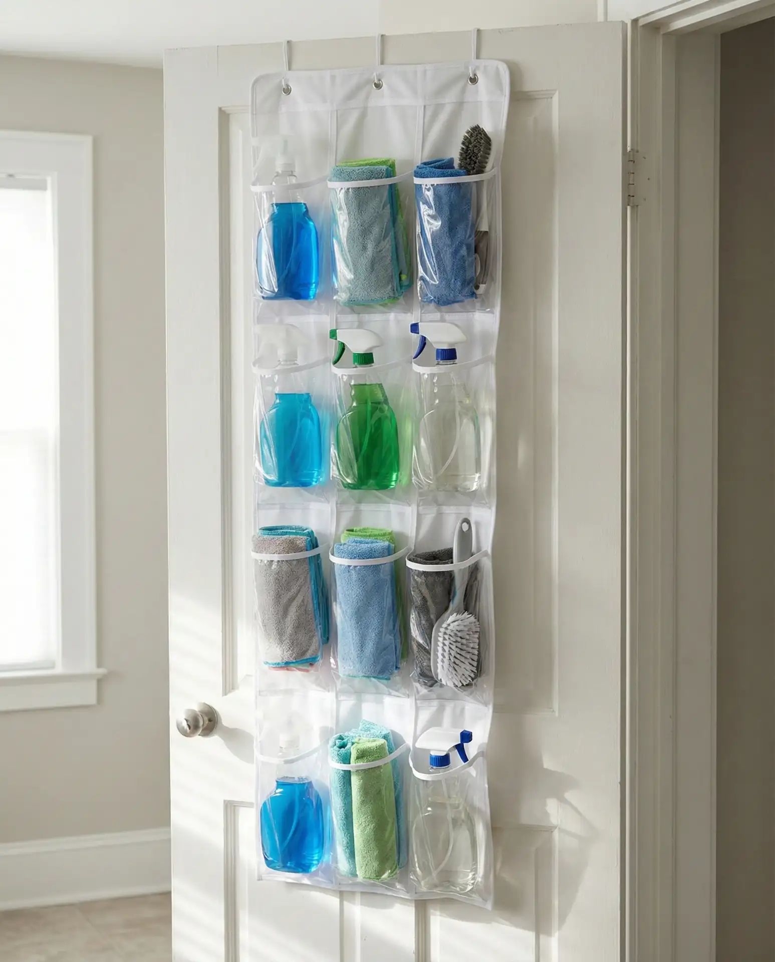 Over-the-Door Organizer for Cleaning Supplies 1