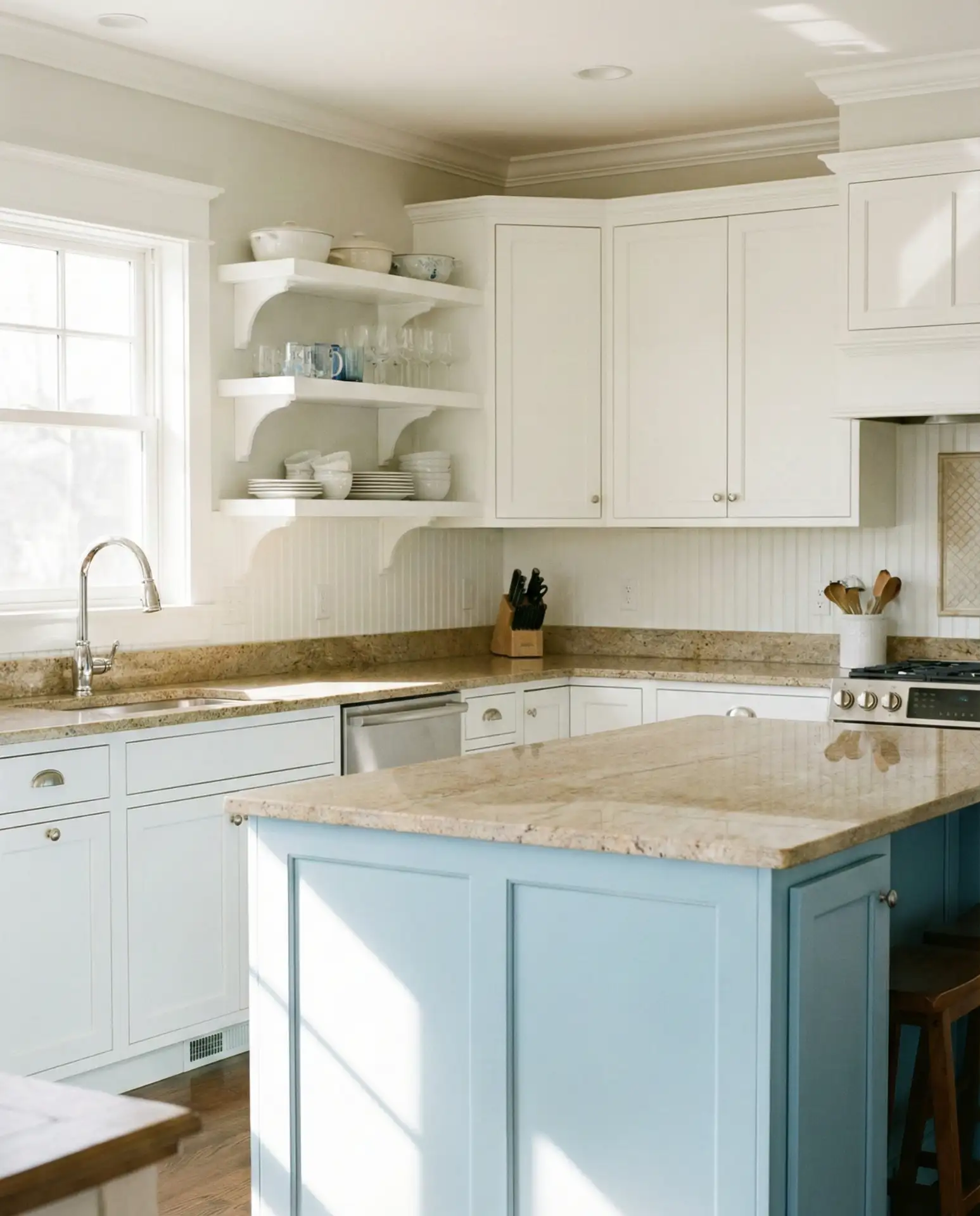 Pale Blue and Tan Granite 2