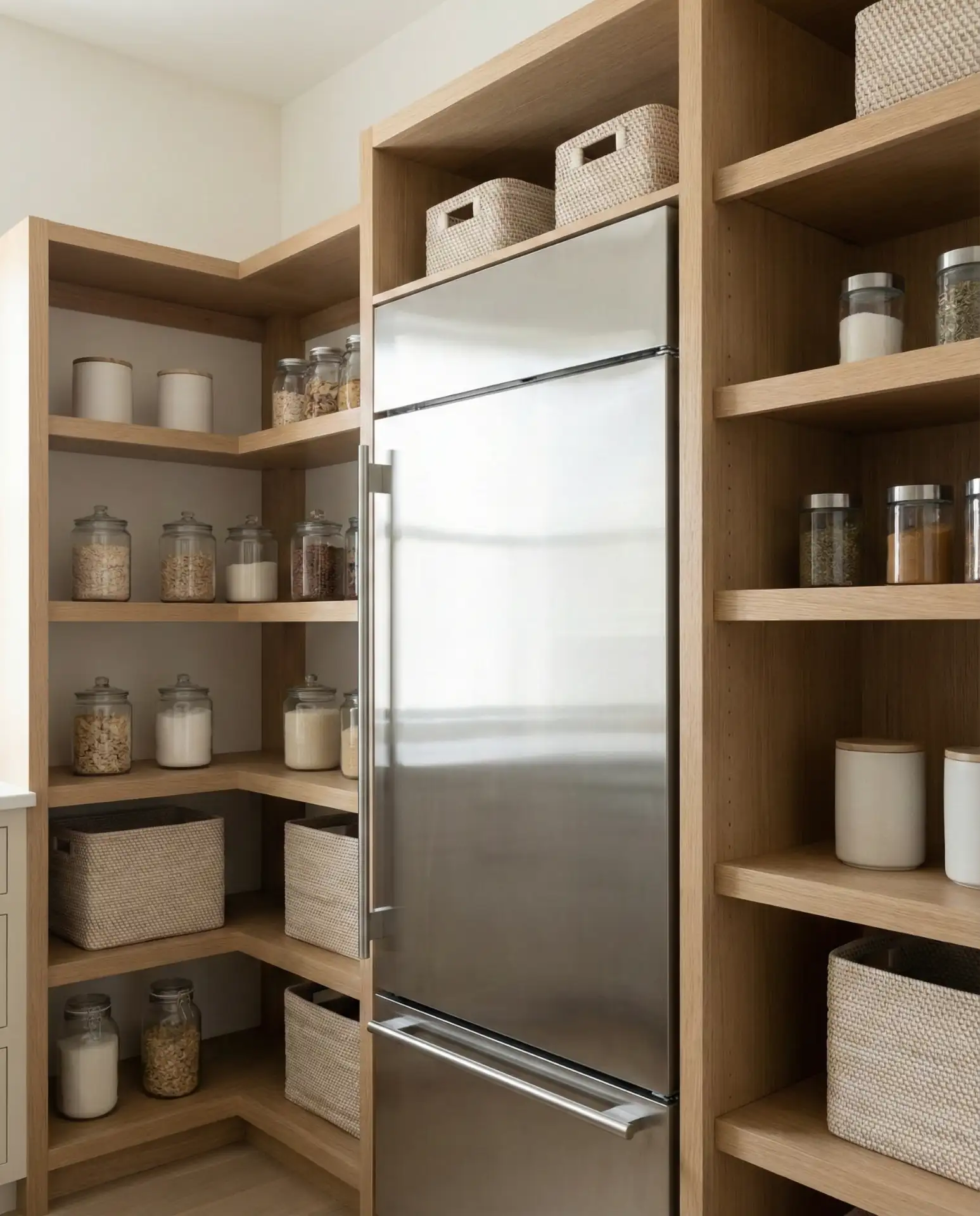 Pantry with Integrated Fridge and Freezer 1