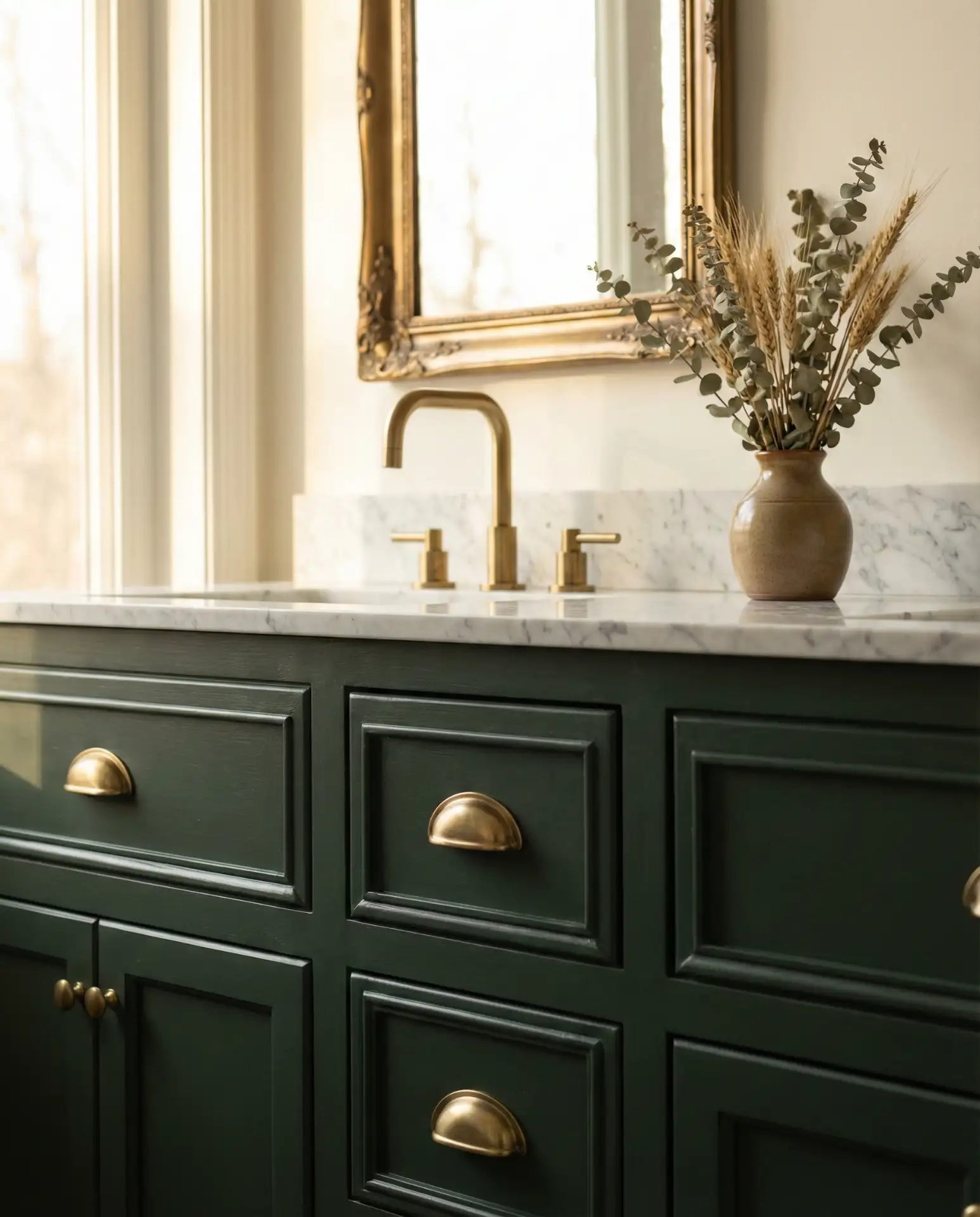 Patterned Green Wallpaper Accent 2