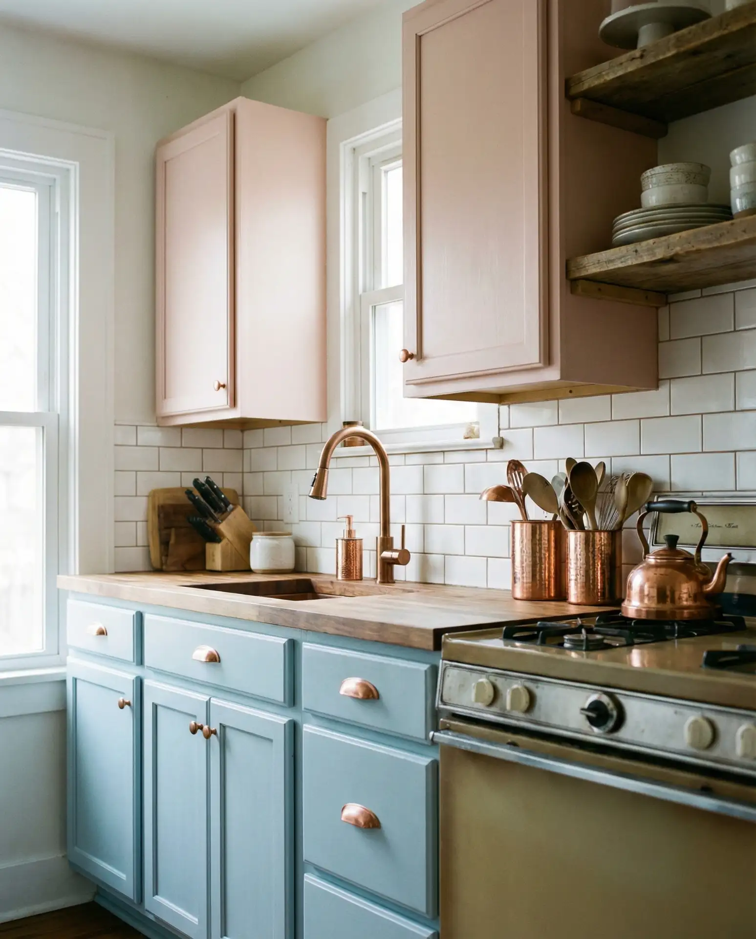 Pink and Blue Kitchen Pastel Combination 1