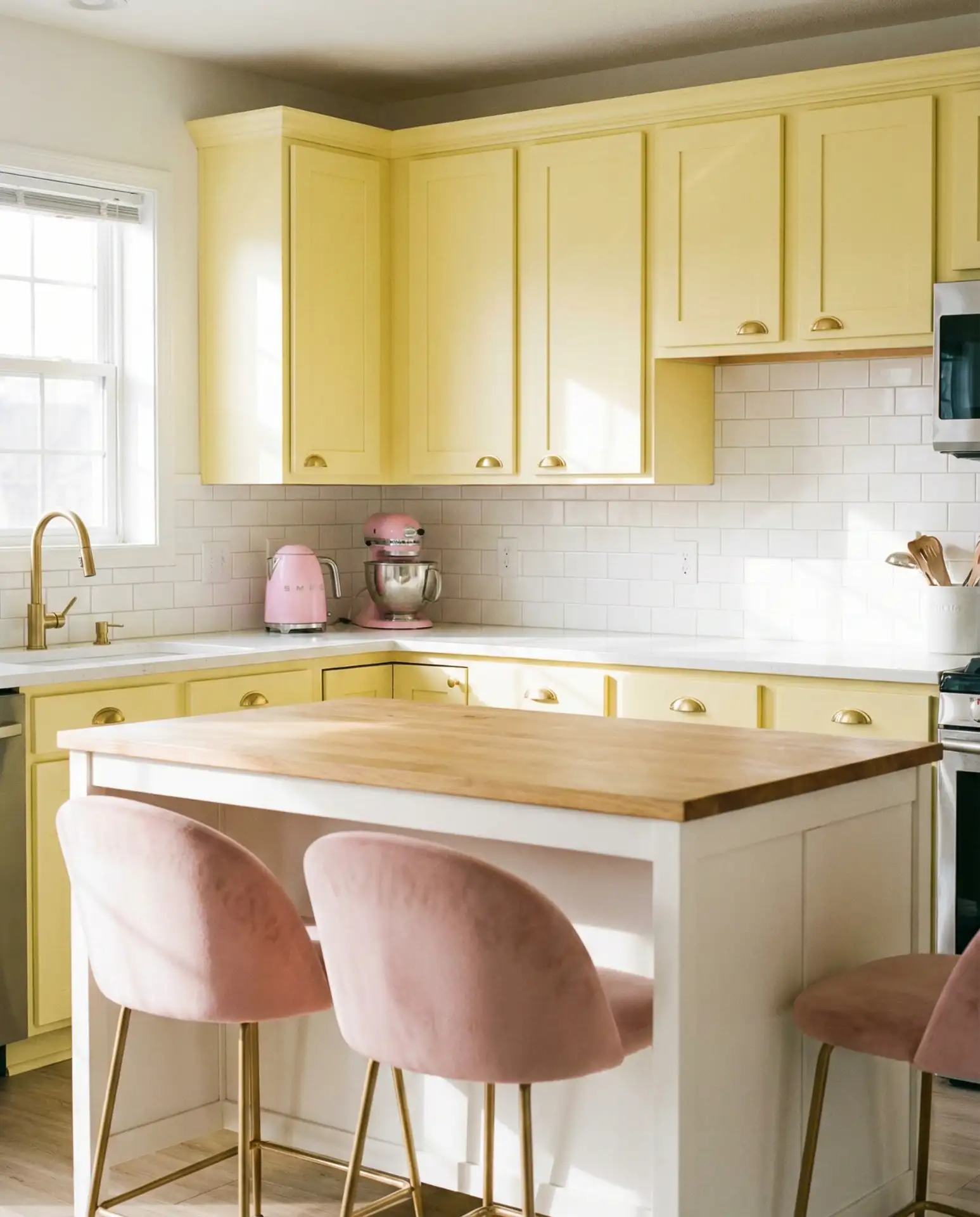 Pink and Yellow Playful Kitchen 1