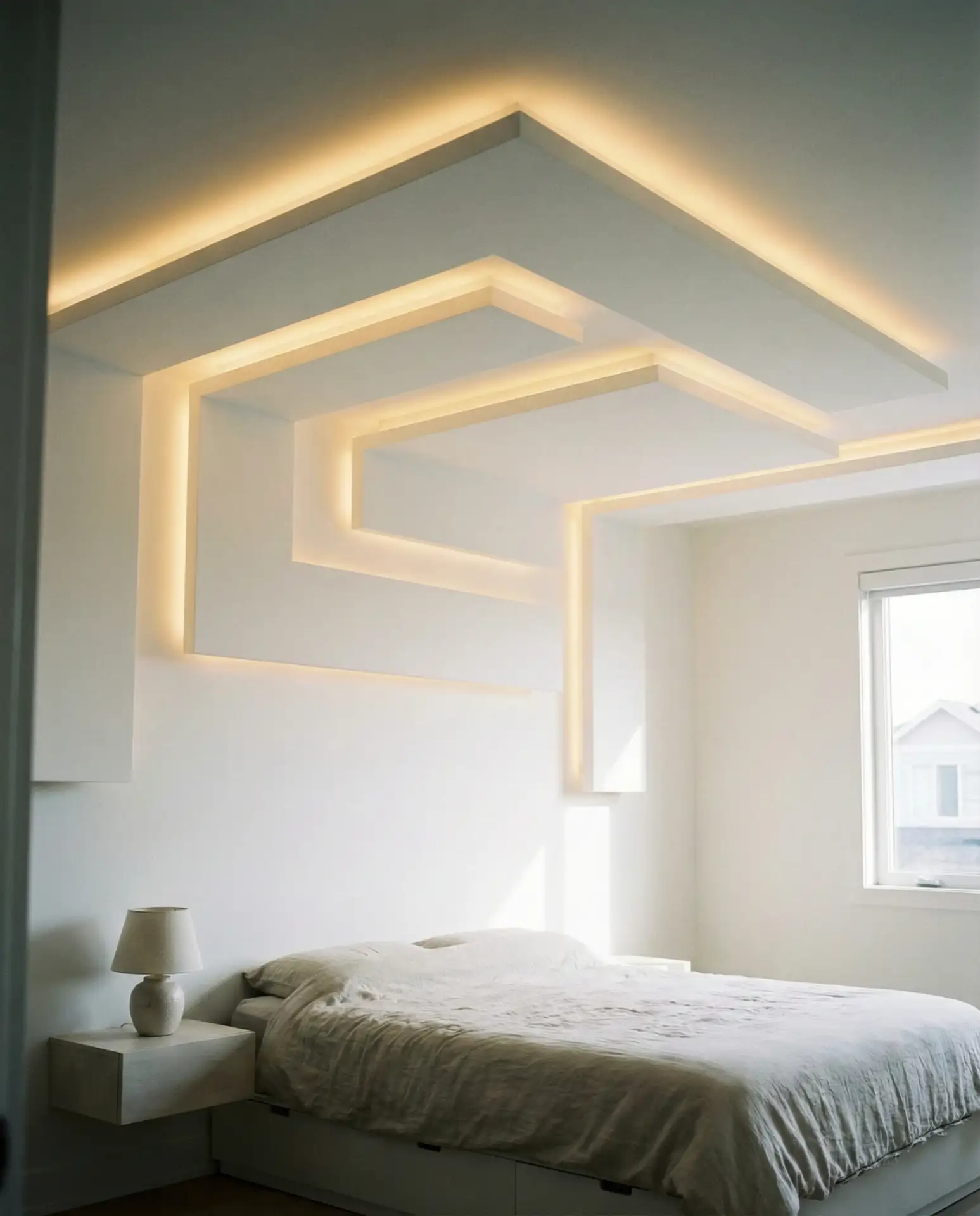 Pop Design Ceiling with Recessed Lighting 1