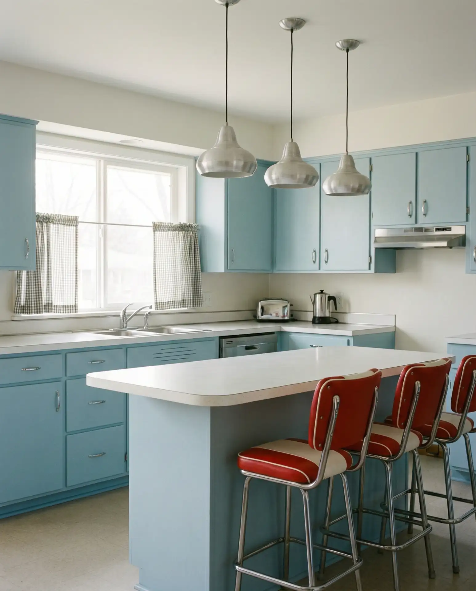 Powder Blue Kitchen with Vintage Details 2