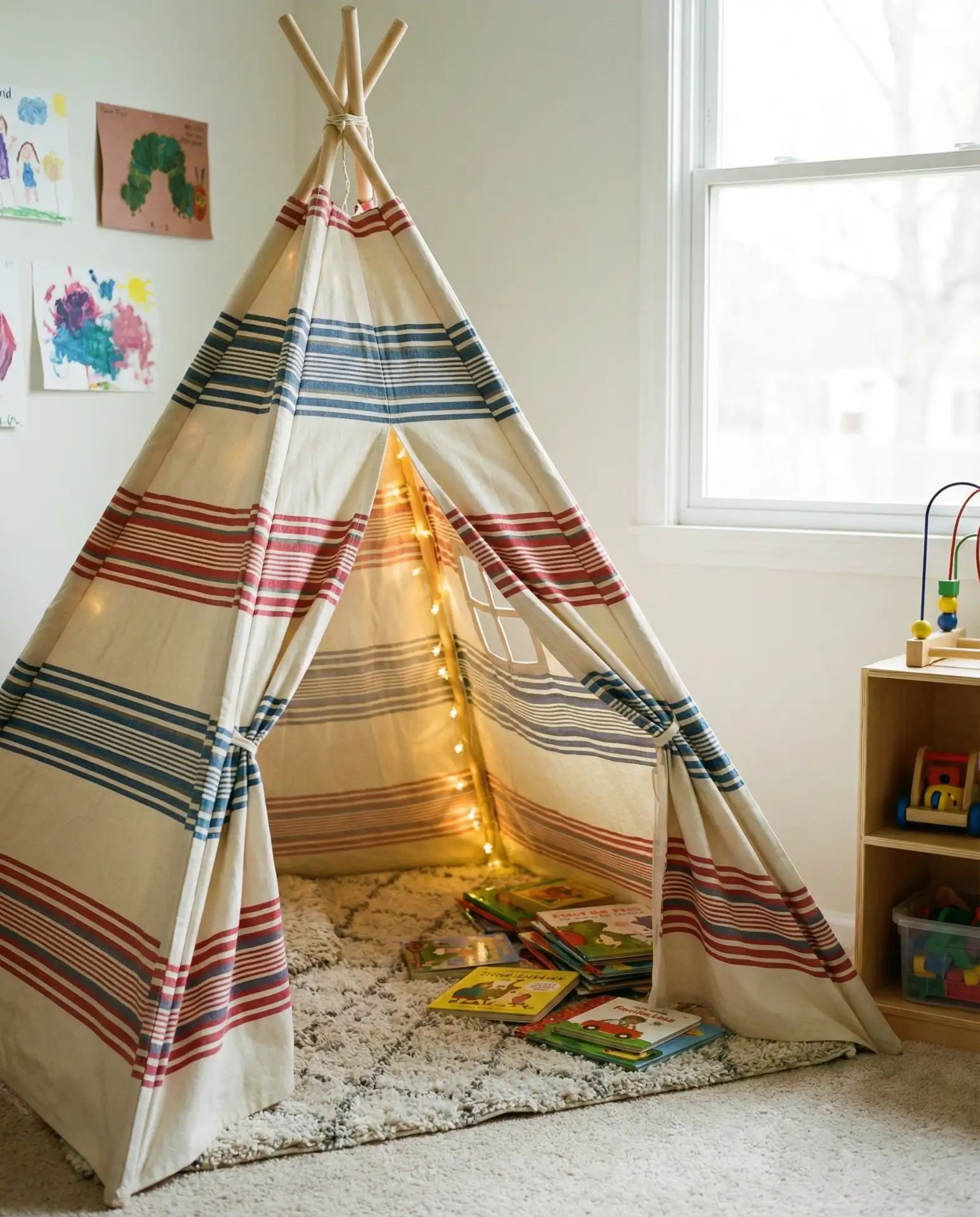 Preschool Reading Tent with Soft Rugs 1