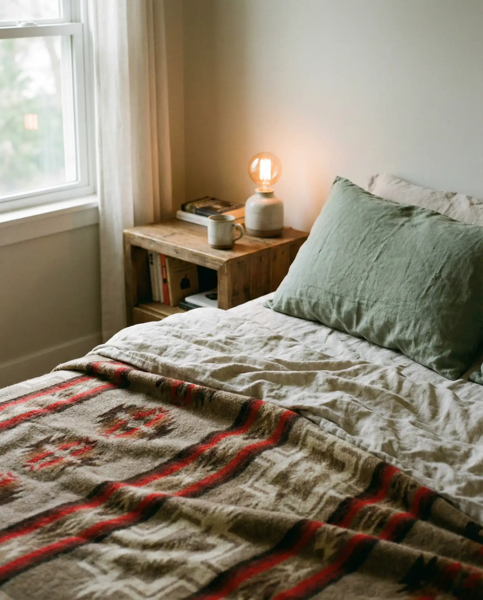 Ranch Style Master Bedroom with Cozy Layered Textiles 1
