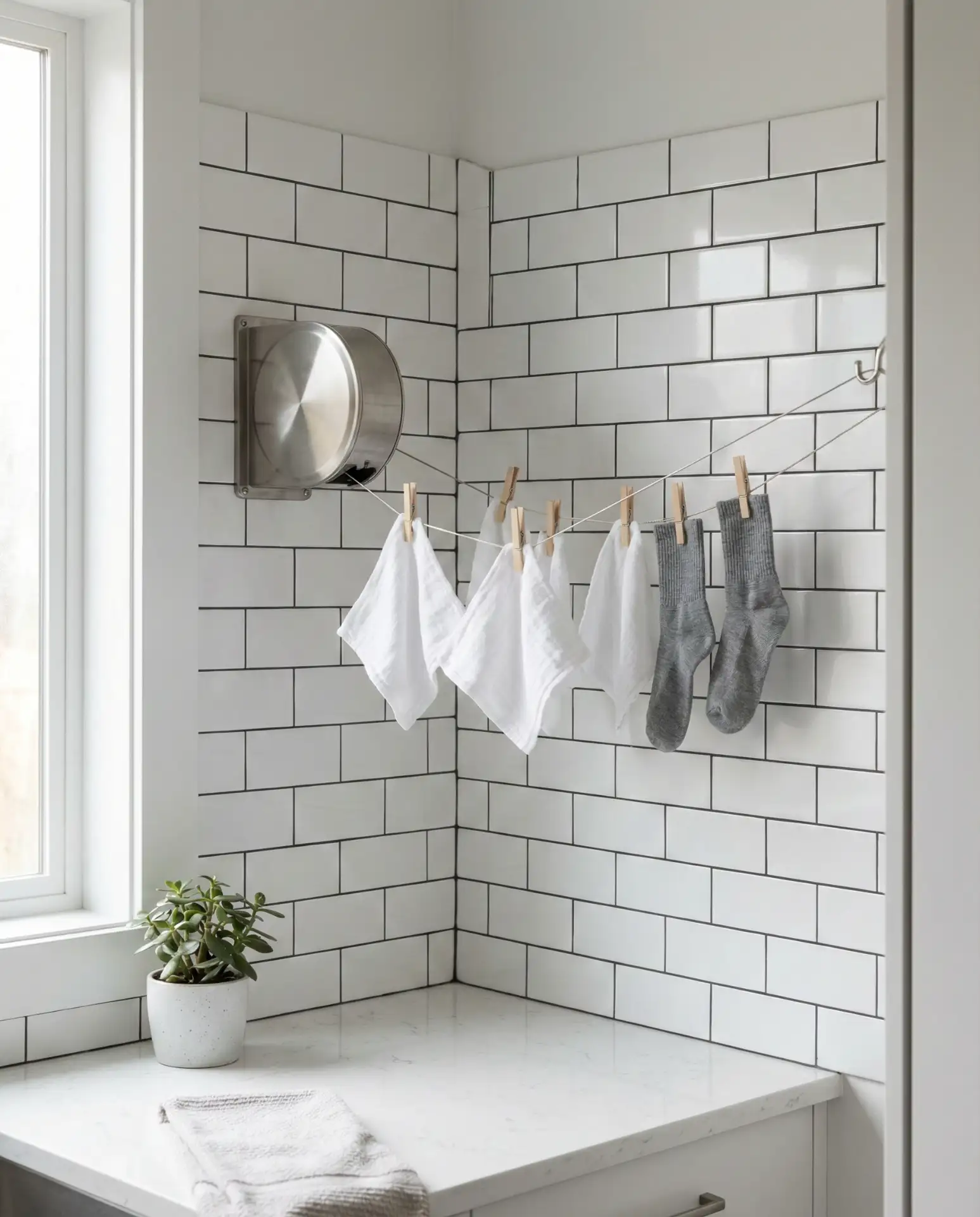 Retractable Clothesline for Indoor Drying 2