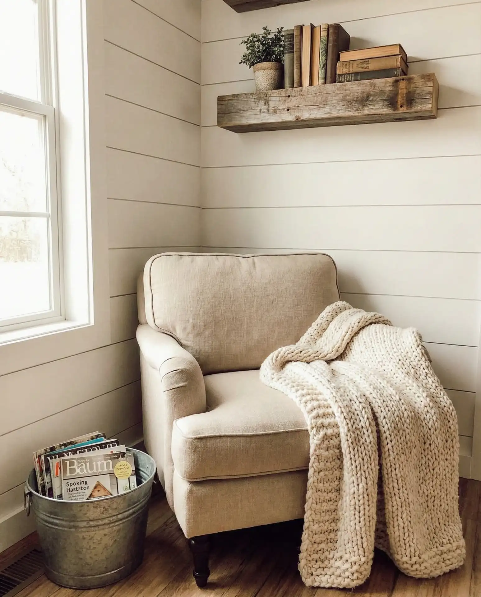 Rustic Farmhouse Nook with Reclaimed Wood 1