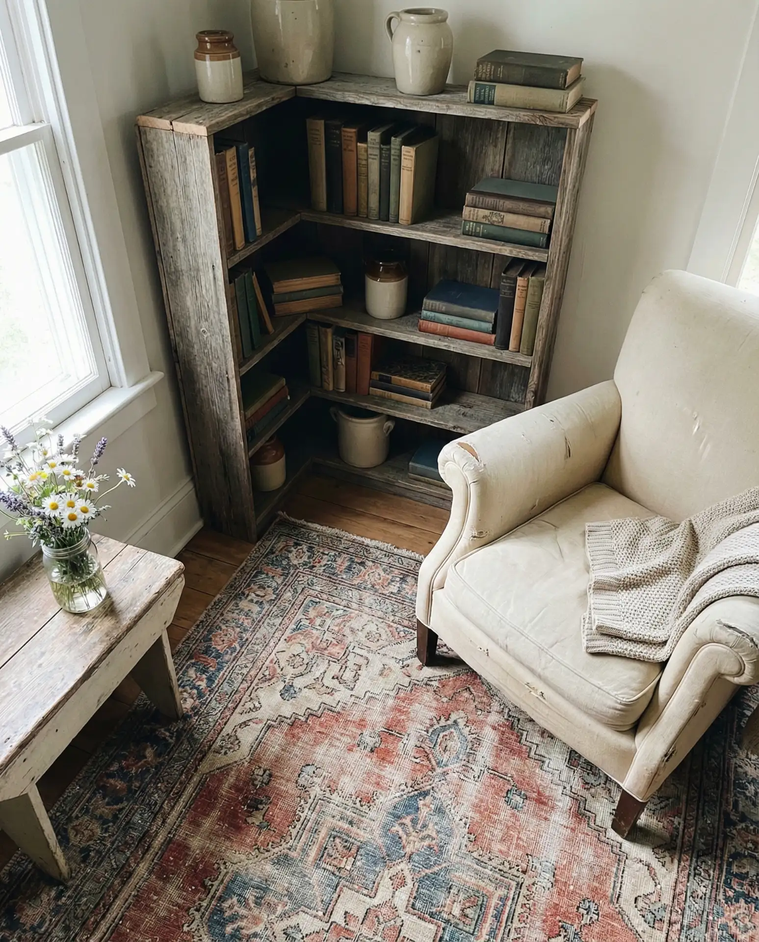 Rustic Farmhouse Nook with Reclaimed Wood 2