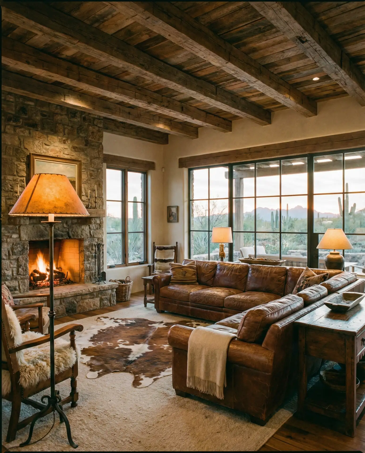 Rustic Western Living Rooms 1