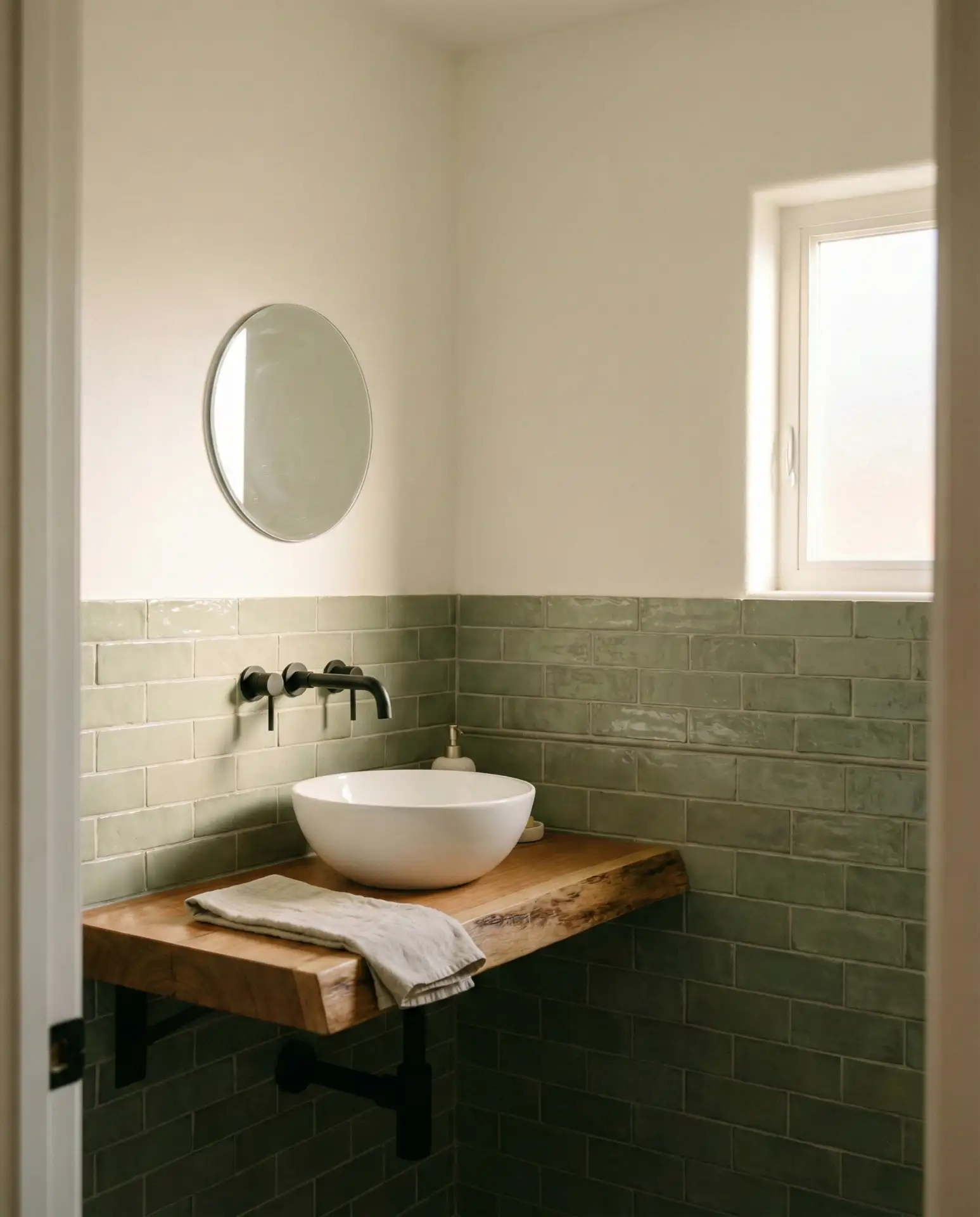 Sage Green Handmade Ceramic Tiles 1