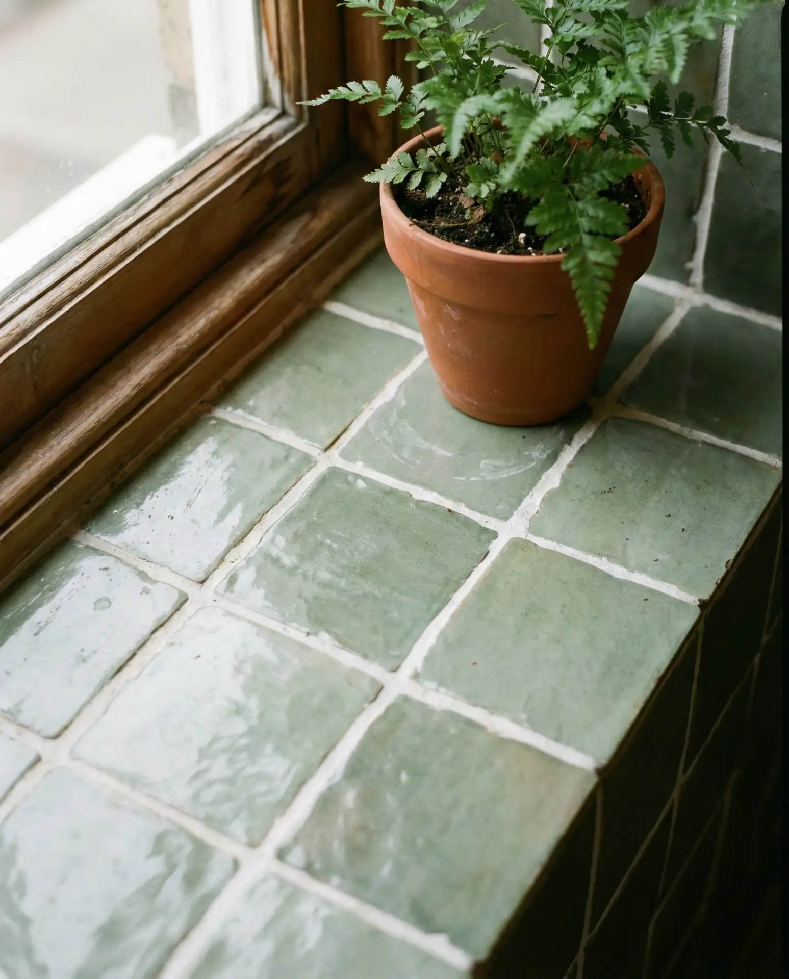 Sage Green Handmade Ceramic Tiles 2
