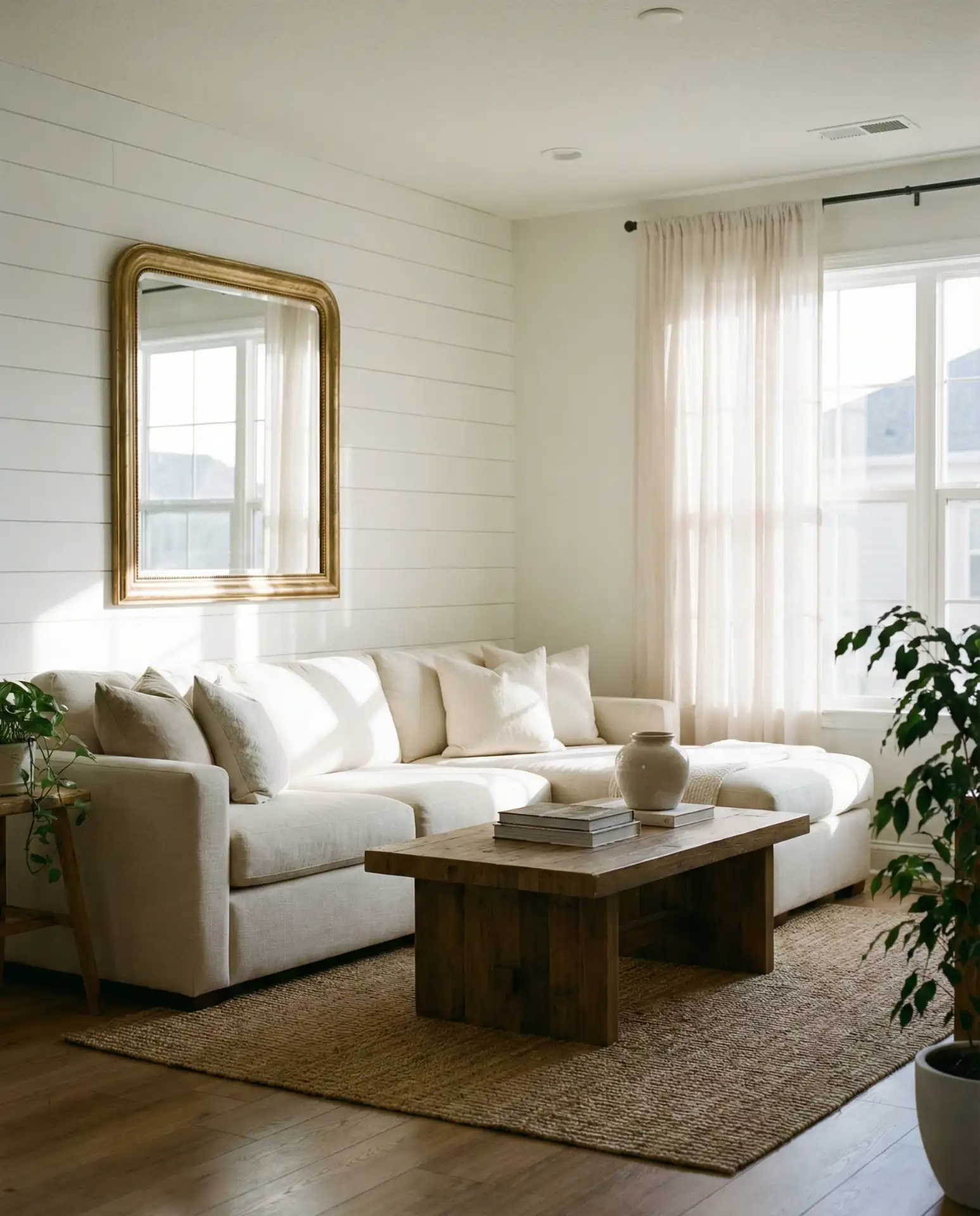 Shiplap Accent Wall with Vintage Finds 1