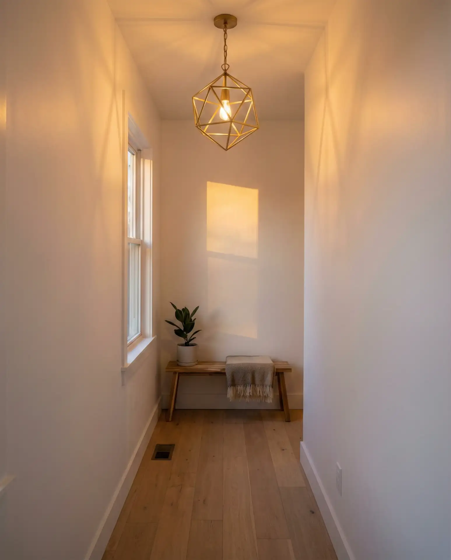 Short Hallway with Statement Lighting 2