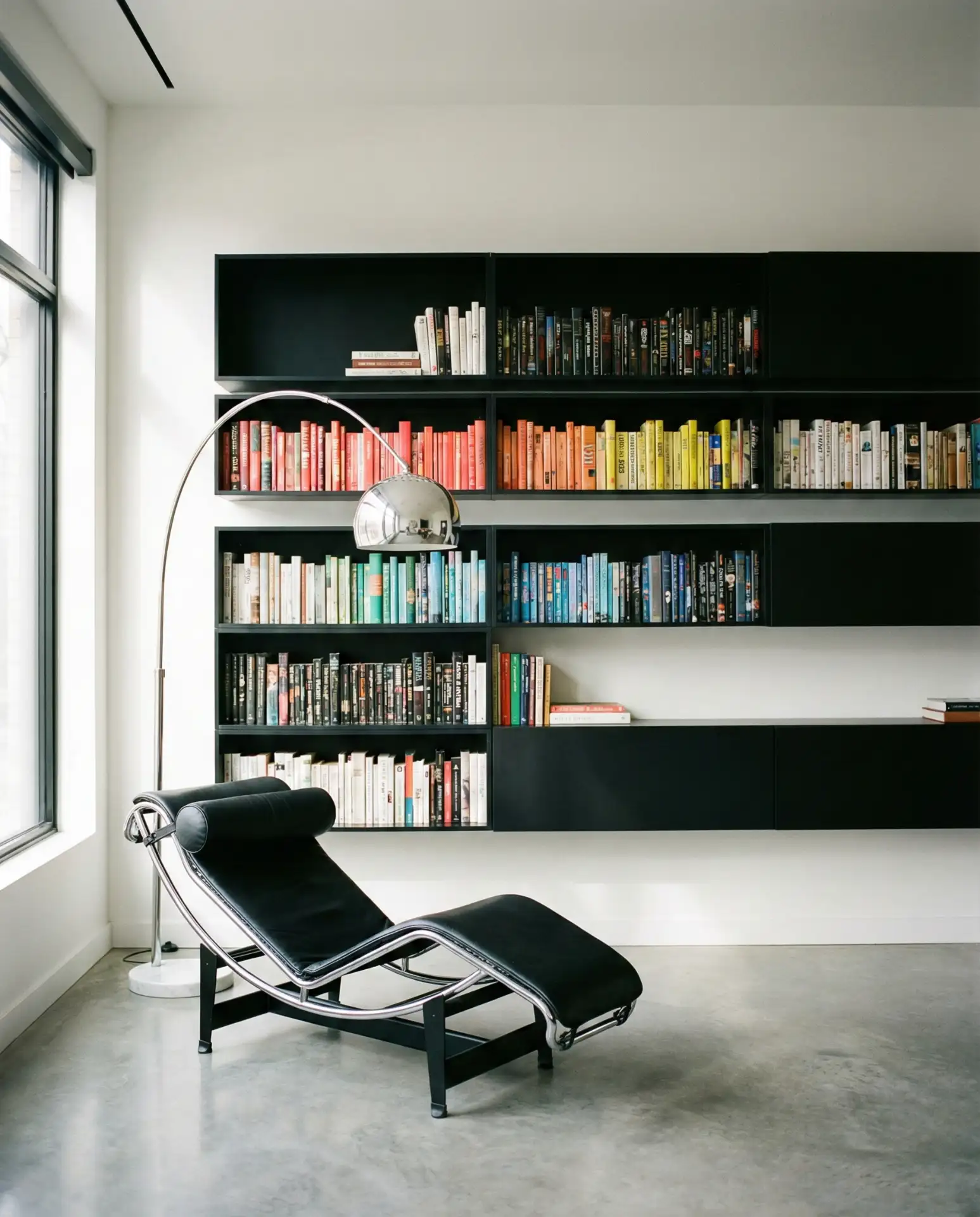 Sleek Black Library 1