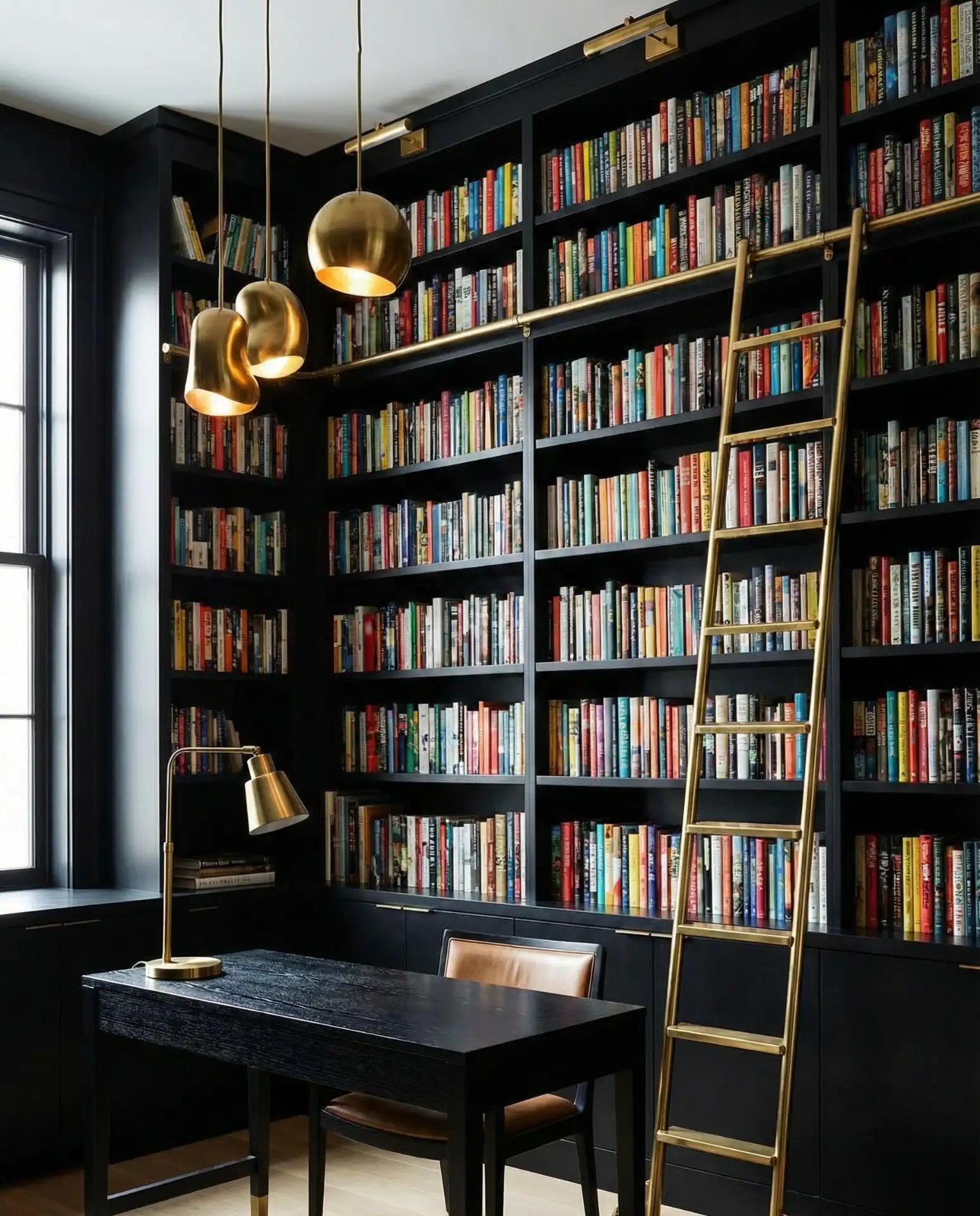 Sleek Black Library 2