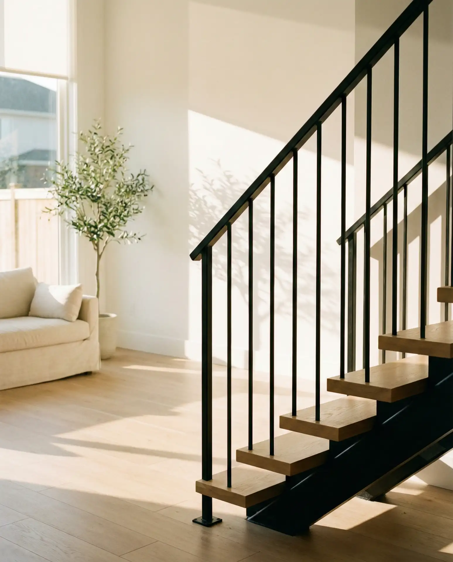 Sleek Black Metal Railings for Modern Interiors 1