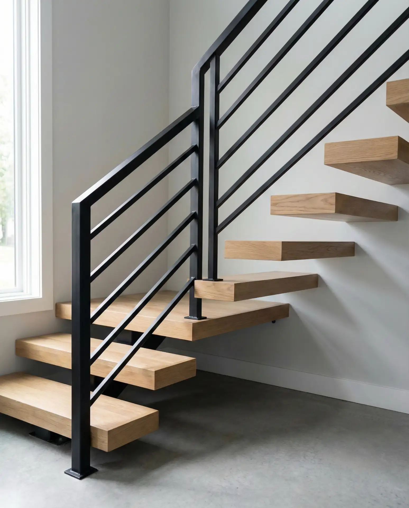 Sleek Black Metal Railings for Modern Interiors 2