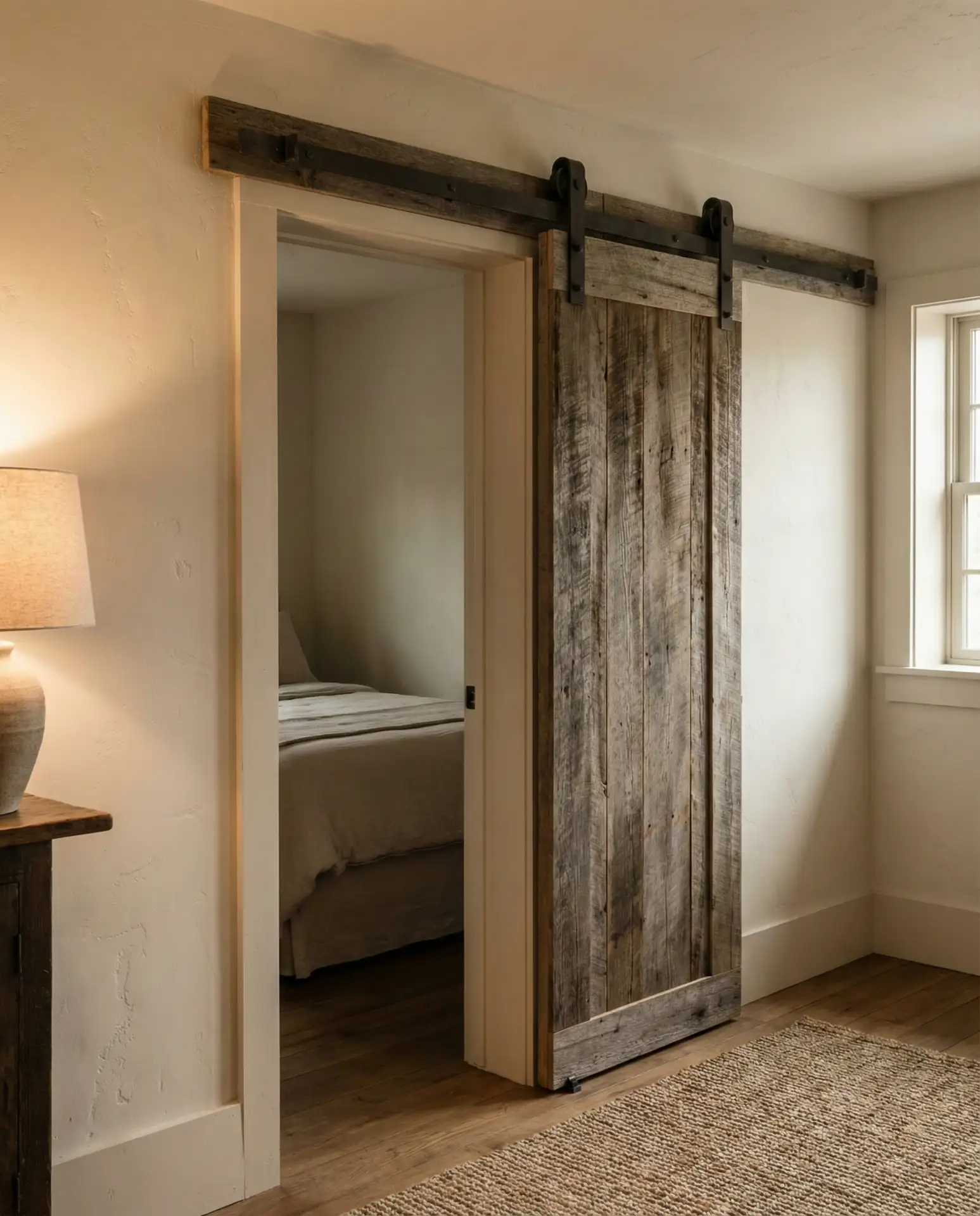 Sliding Barn Door to Save Swing Space 1