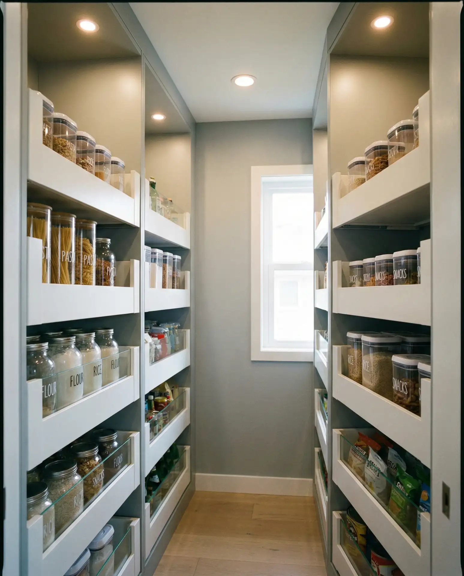 Small Walk-In Pantry with Pull-Out Drawers 2