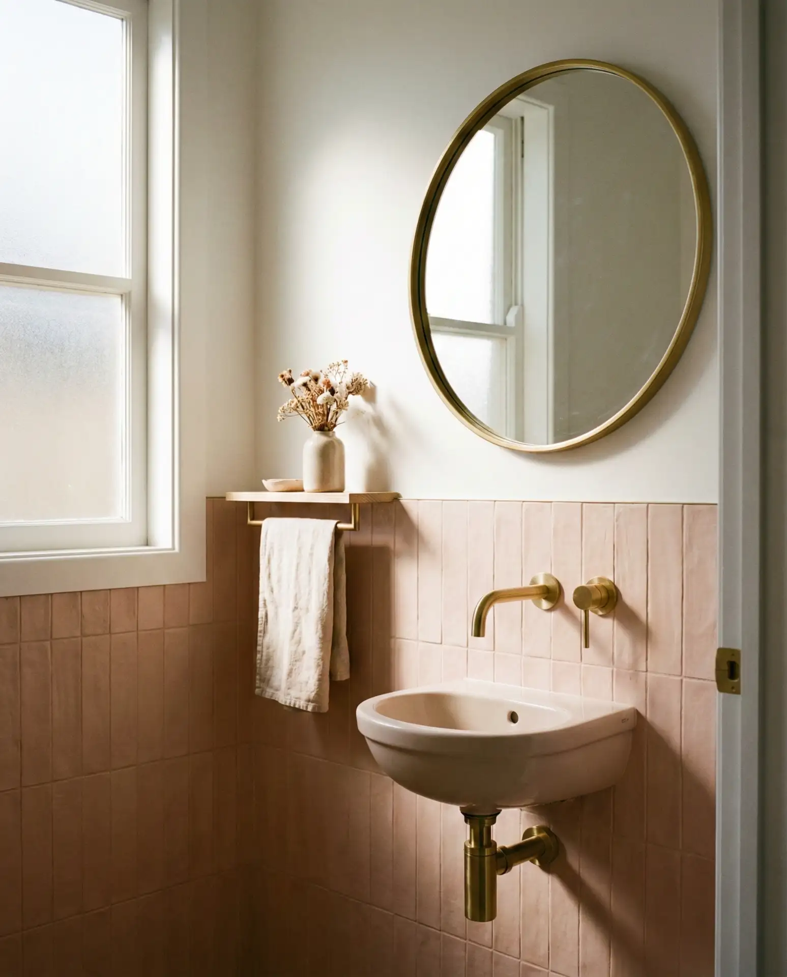 Soft Pink Clay Tiles for a Feminine Touch 1