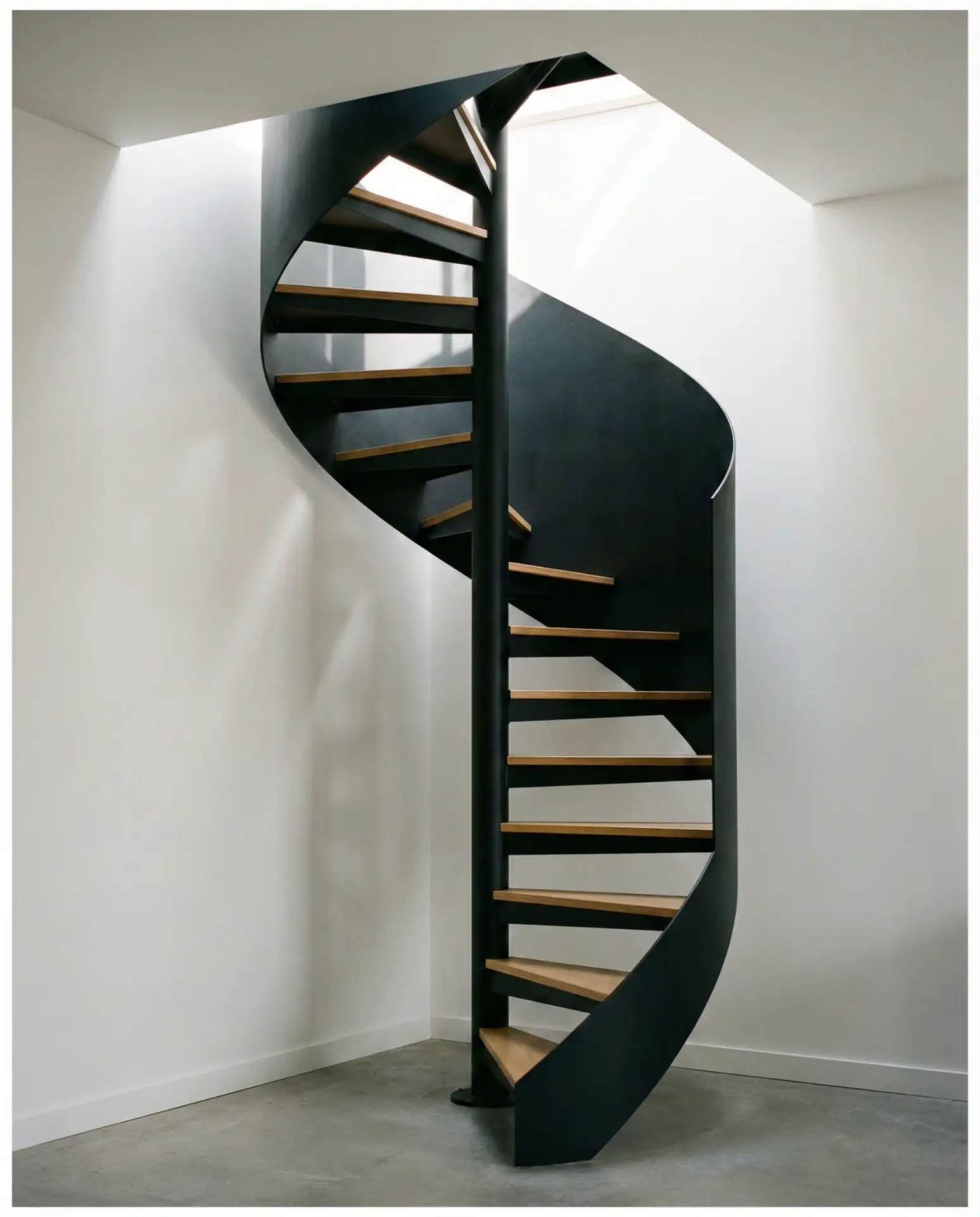 Spiral Staircase with Powder-Coated Steel 1