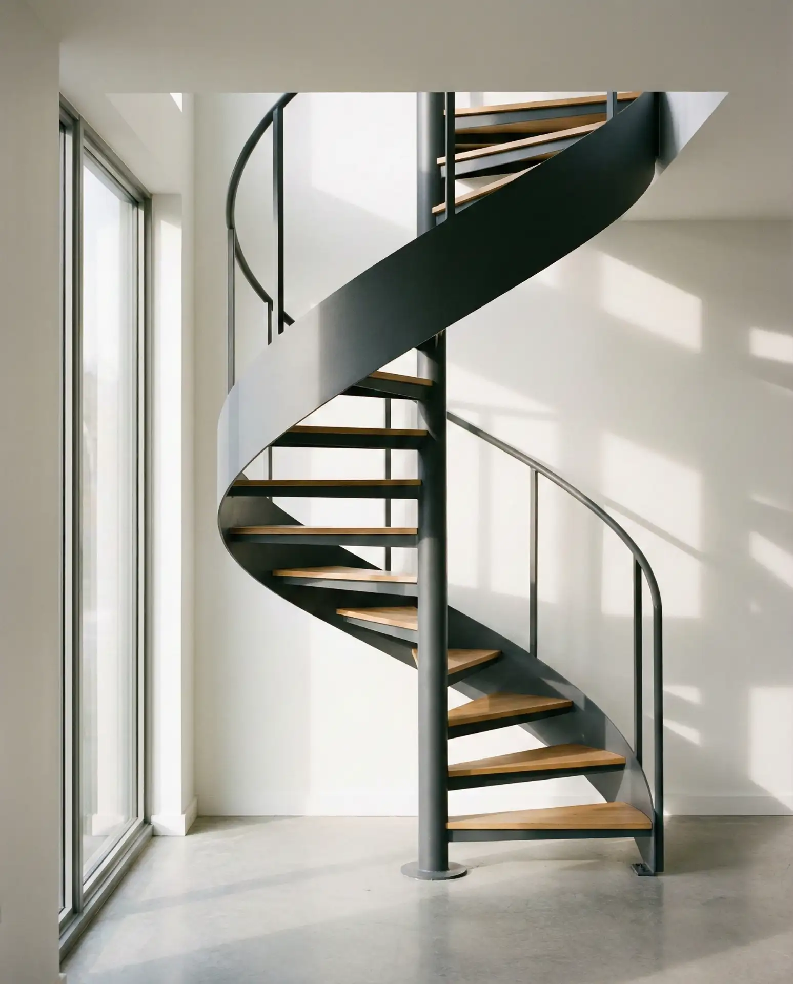Spiral Staircase with Powder-Coated Steel 2