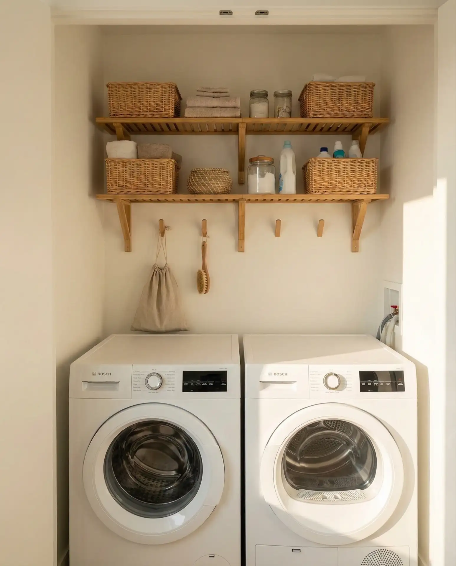 Stackable Storage Shelves Above Machines 2