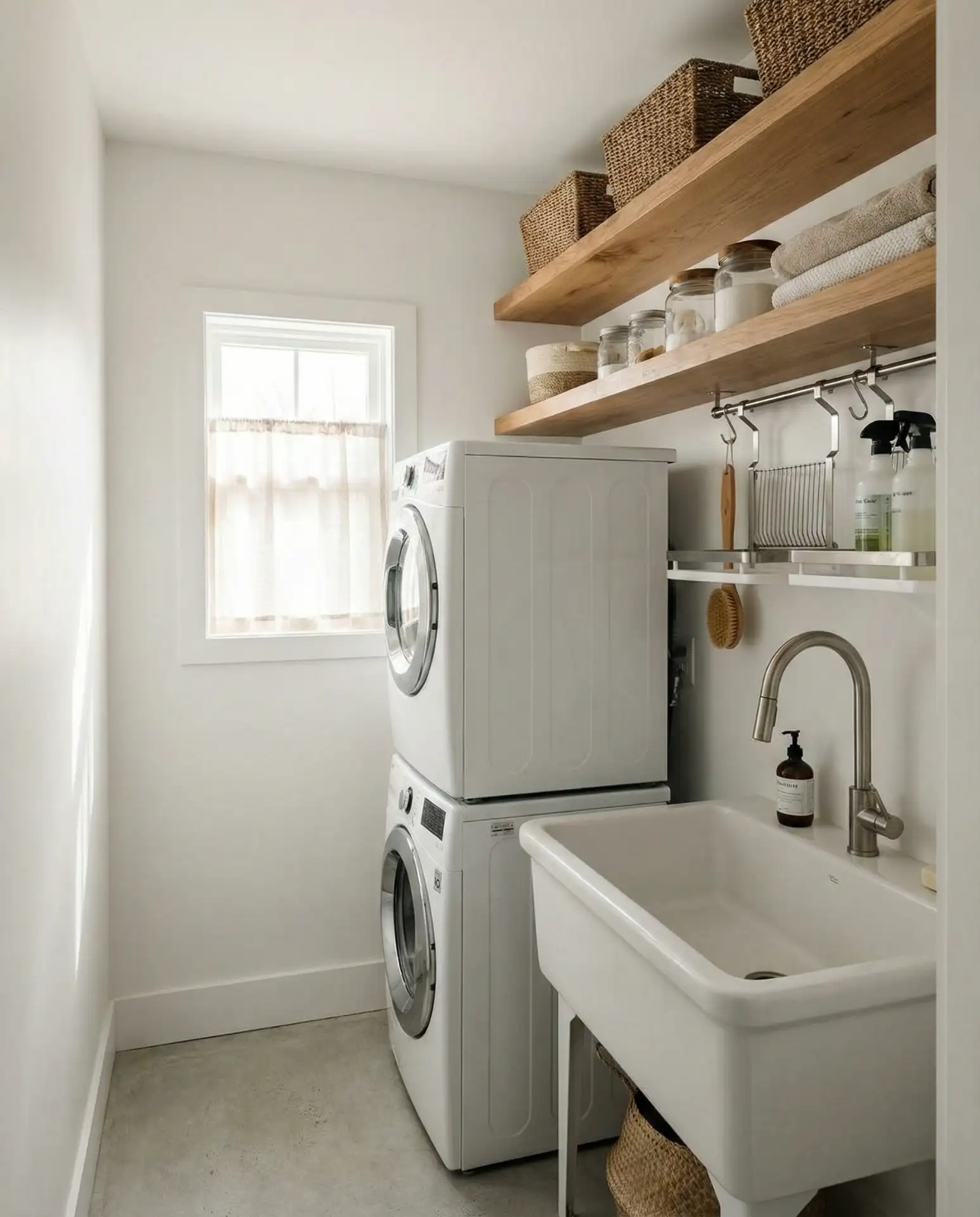 Stackable with Utility Sink and Hanging Storage 1